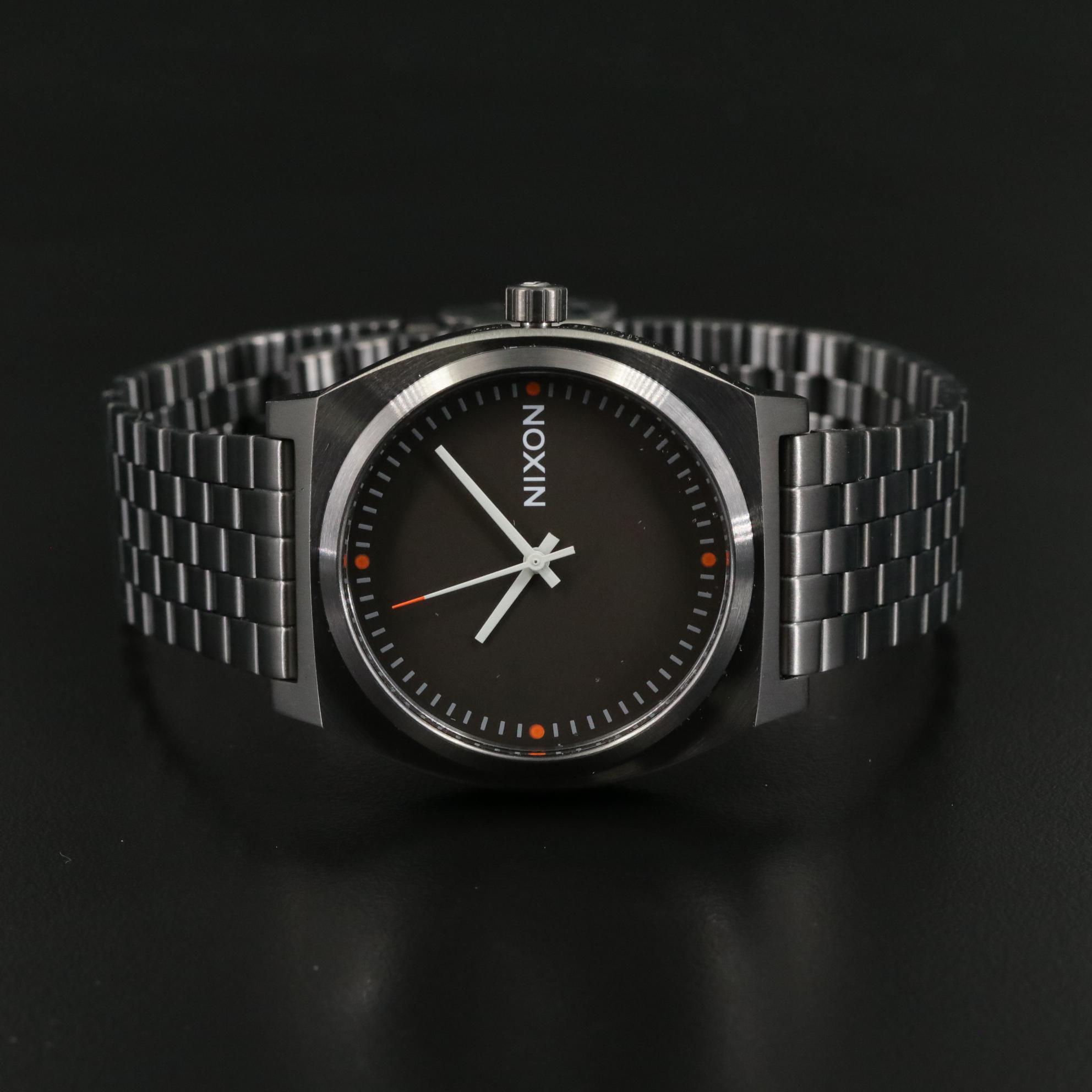 Nixon Time Teller Stainless Steel Watch with Box