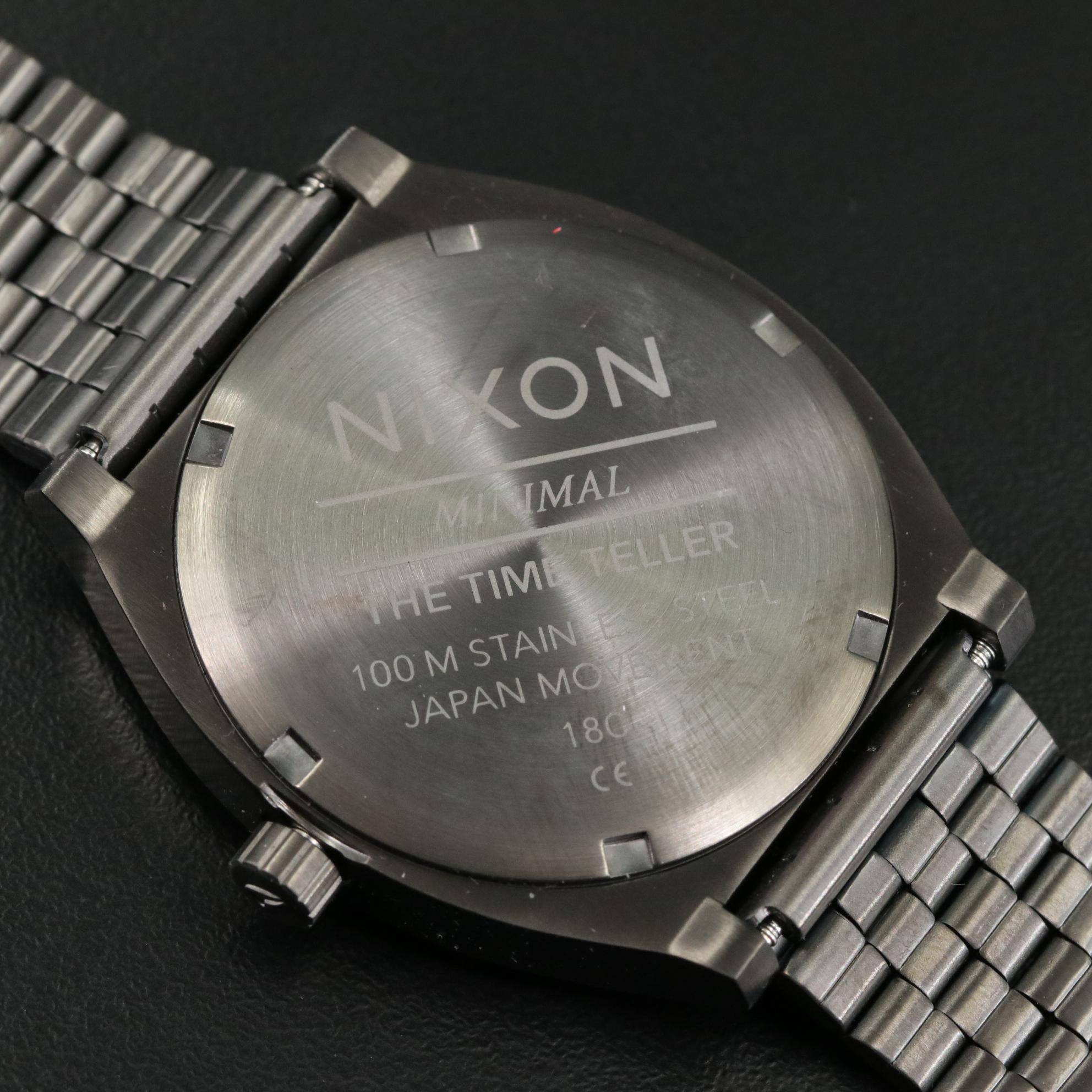 Nixon Time Teller Stainless Steel Watch with Box
