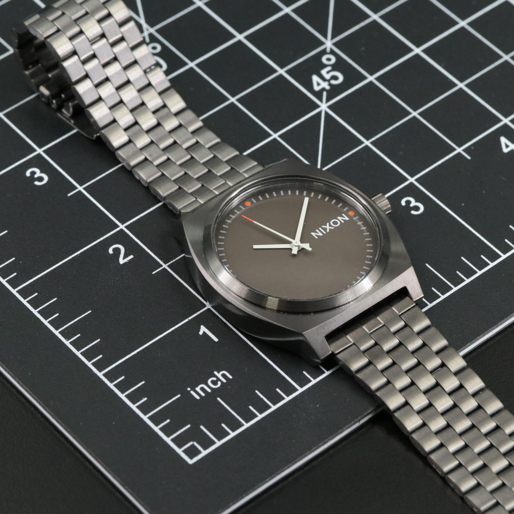 Nixon Time Teller Stainless Steel Watch with Box