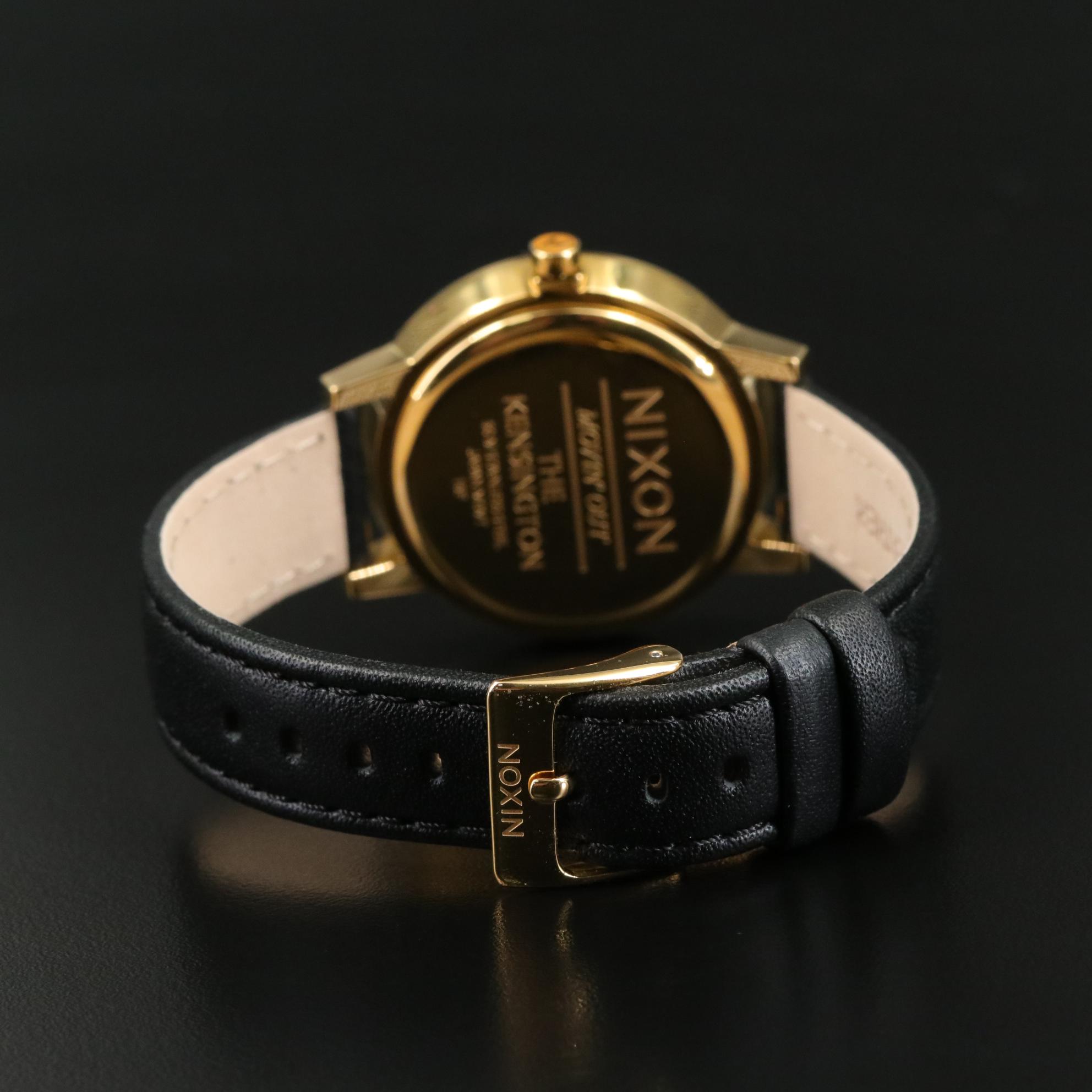 Nixon Kensington Black Leather Watch with Box