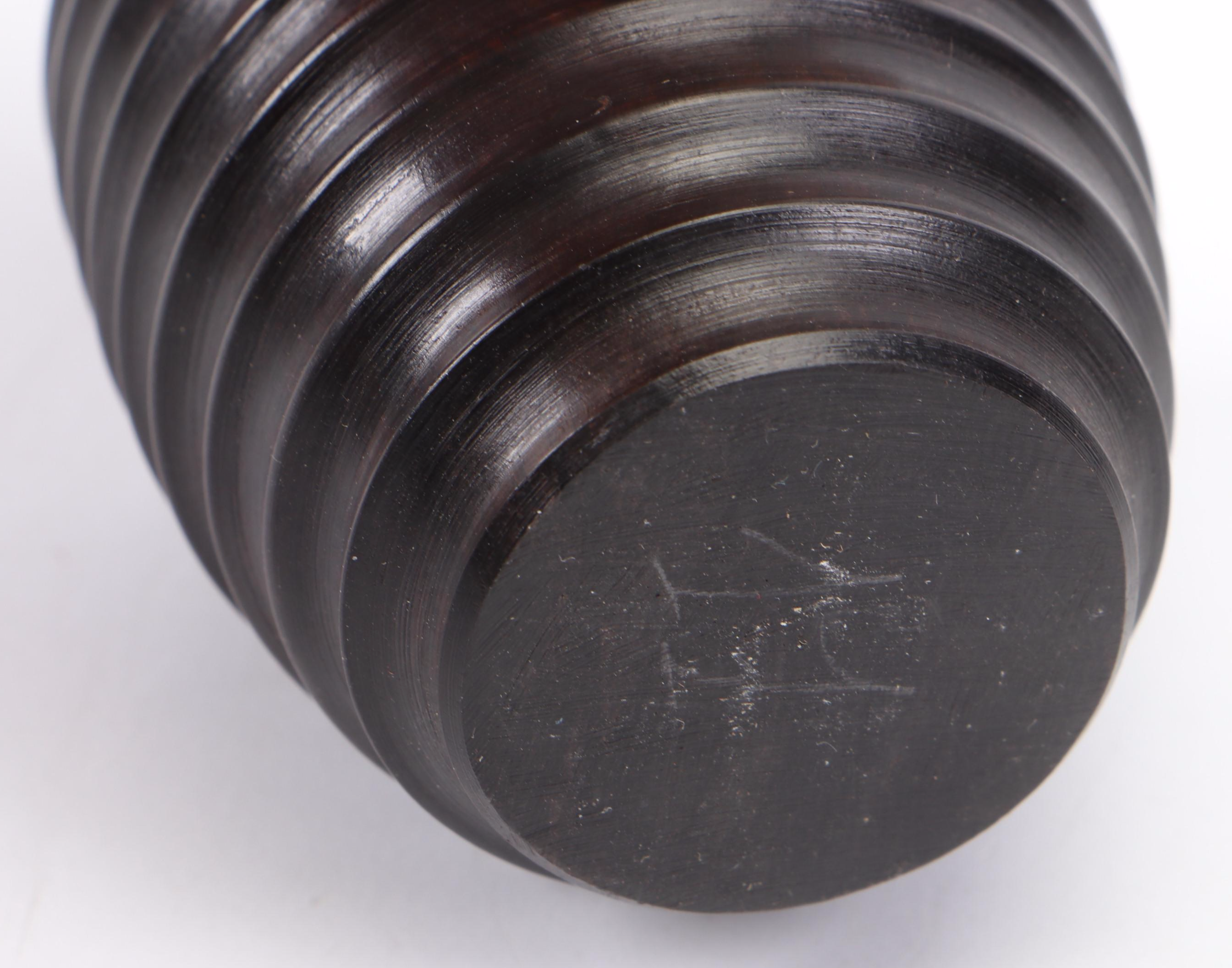 Mozambique Lathe Turned Carved Ebony Mpingo Wood Vessels