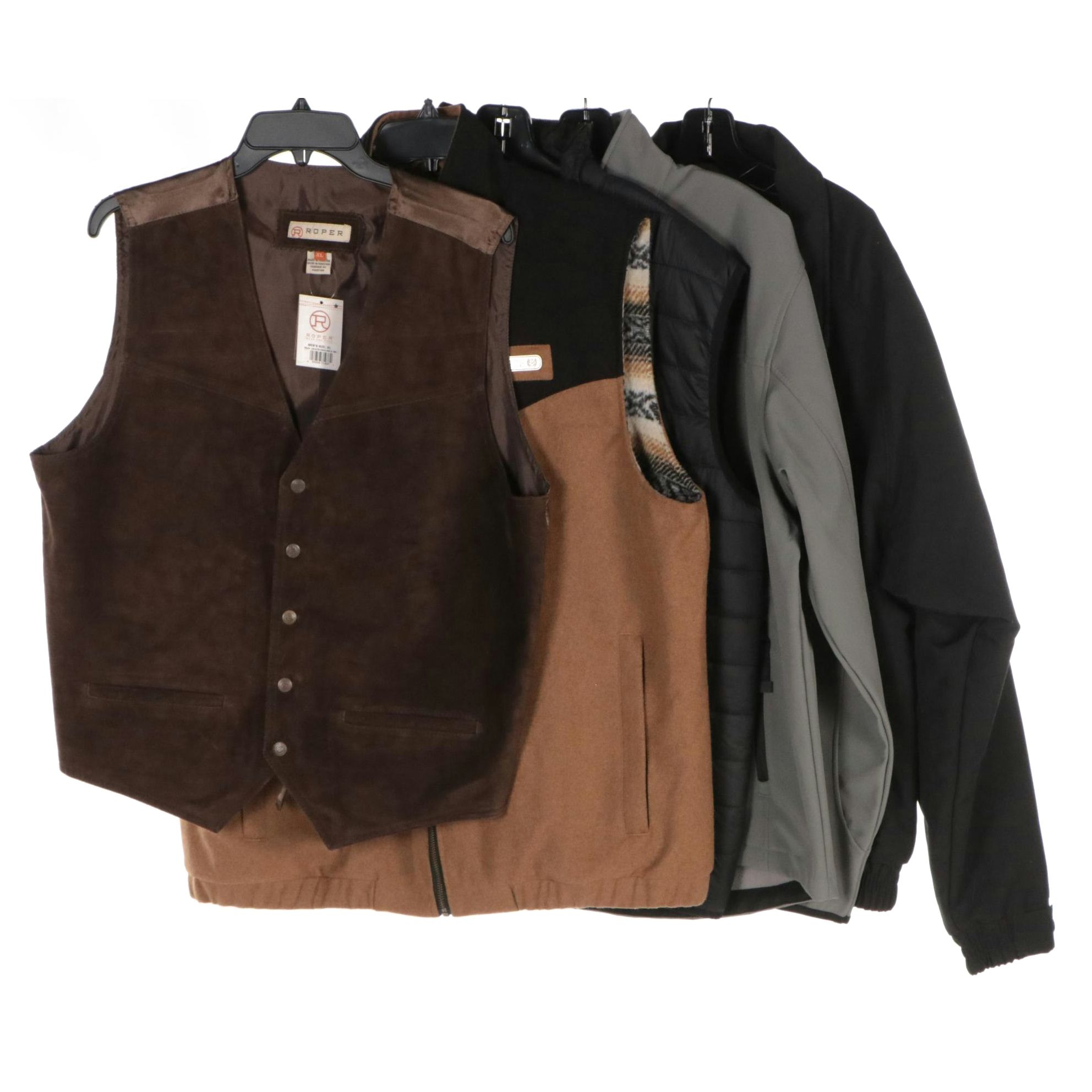 Men's Carhartt Jacket, Cinch Jeans Concealed Carry Vest, Roper Vest, and More