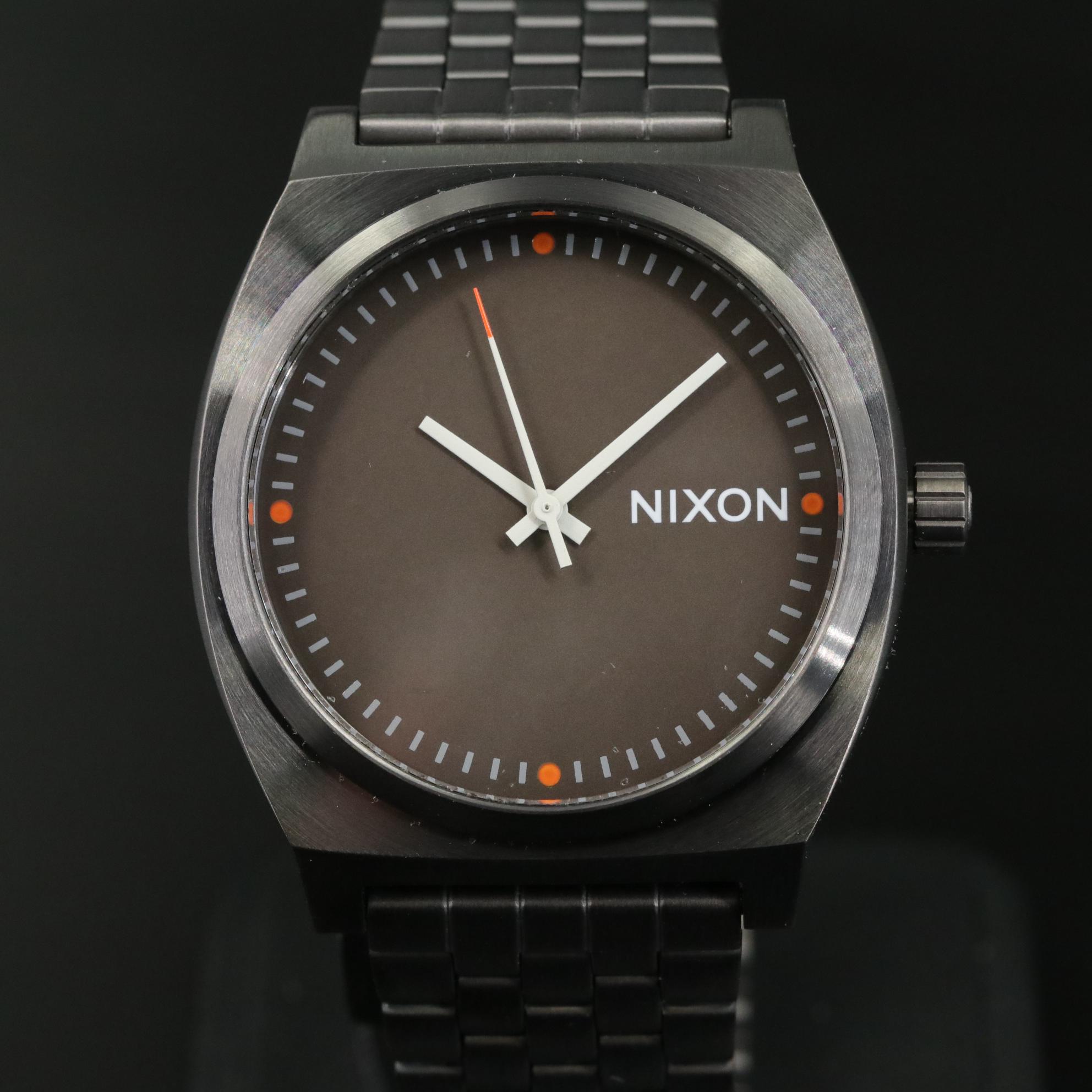 Nixon Time Teller Stainless Steel Watch with Box