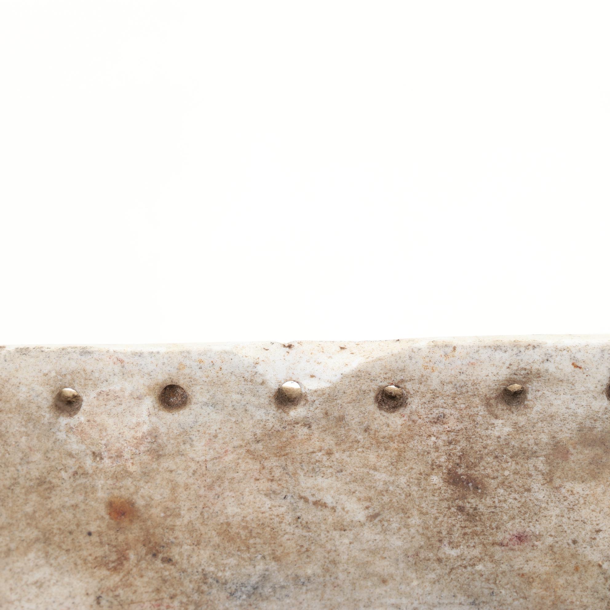 Antique Chinese Ceramic Picture Tile With Holes On Edges for Weaving/Attaching