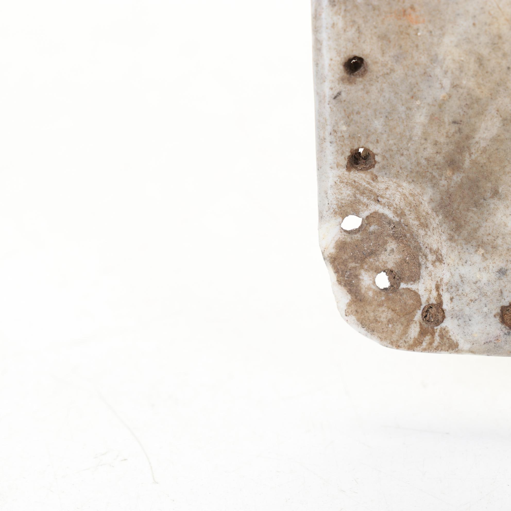 Antique Chinese Ceramic Picture Tile With Holes On Edges for Weaving/Attaching