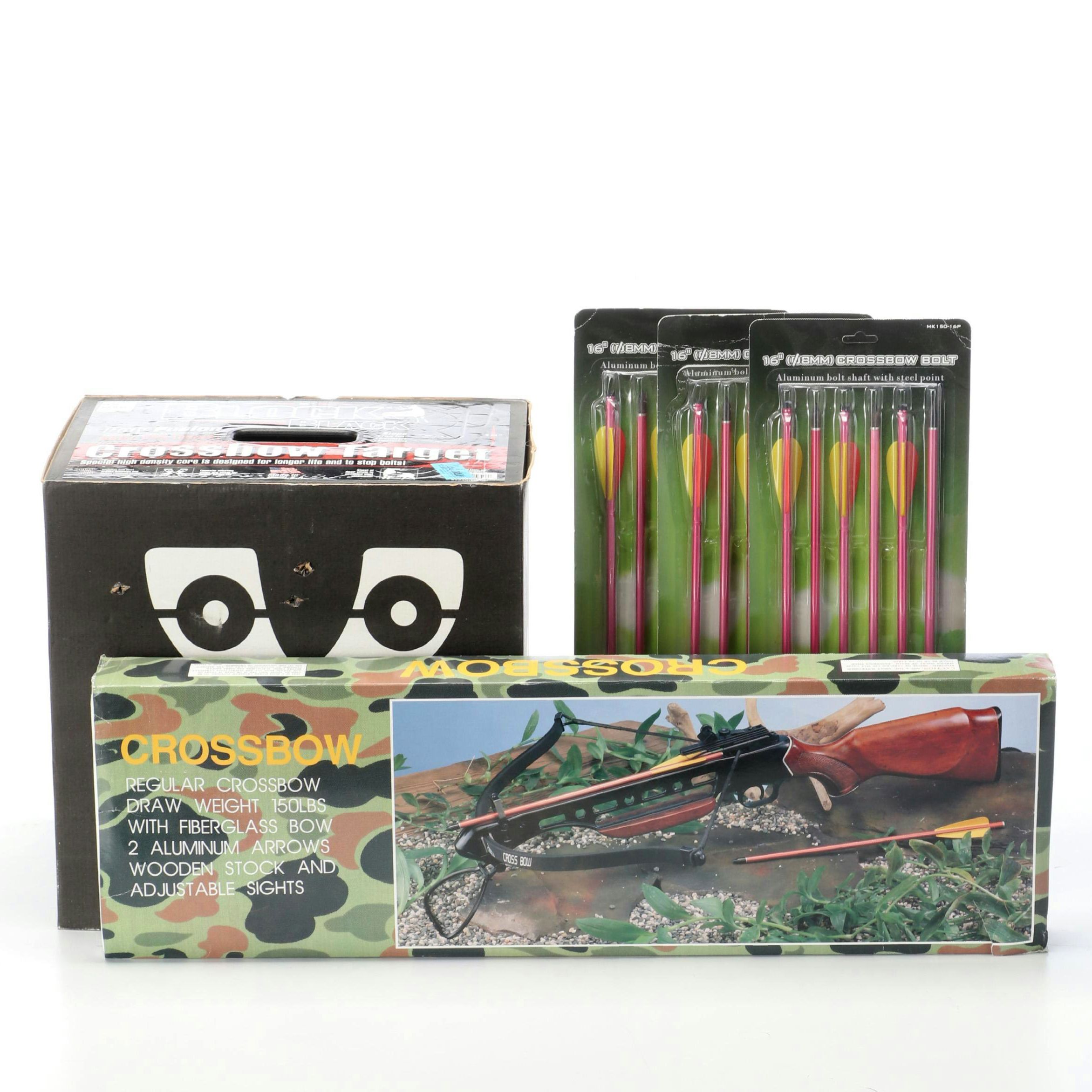 Block Black Crossbow Target with More Archery Accessories