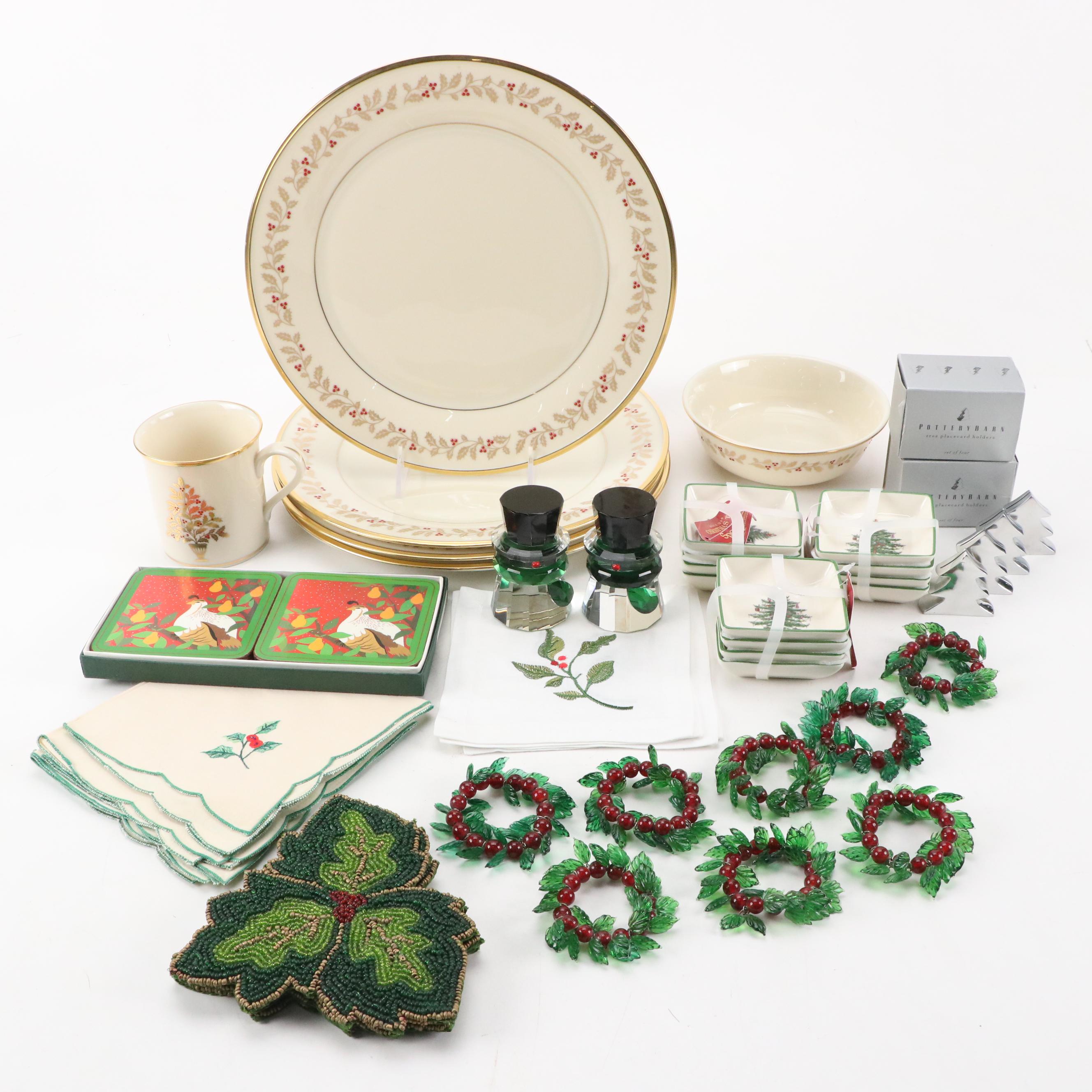 Lenox "Eternal Christmas" Porcelain Dinnerware with More Table Setting Pieces