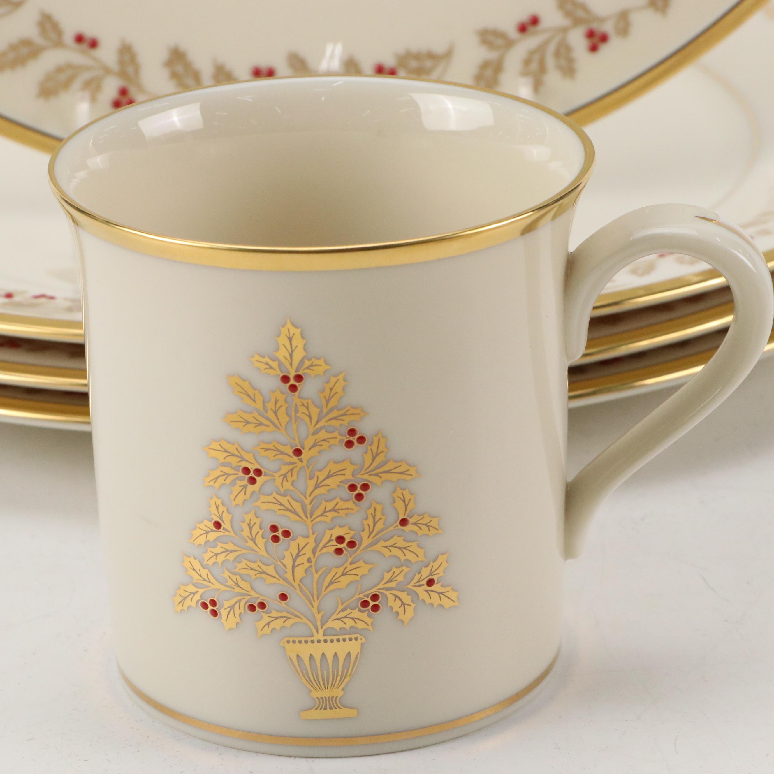 Lenox "Eternal Christmas" Porcelain Dinnerware with More Table Setting Pieces