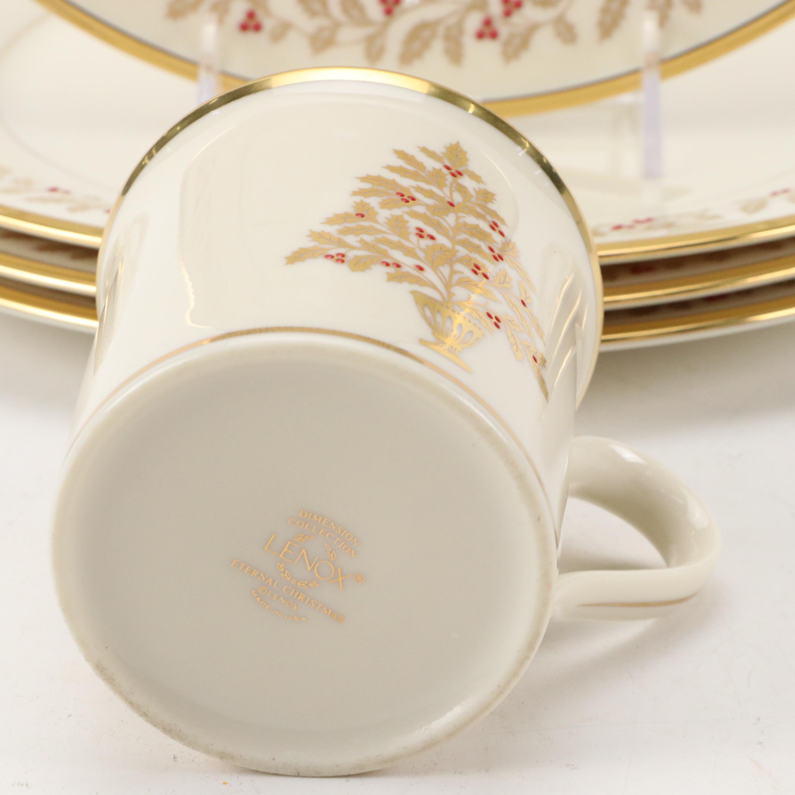Lenox "Eternal Christmas" Porcelain Dinnerware with More Table Setting Pieces
