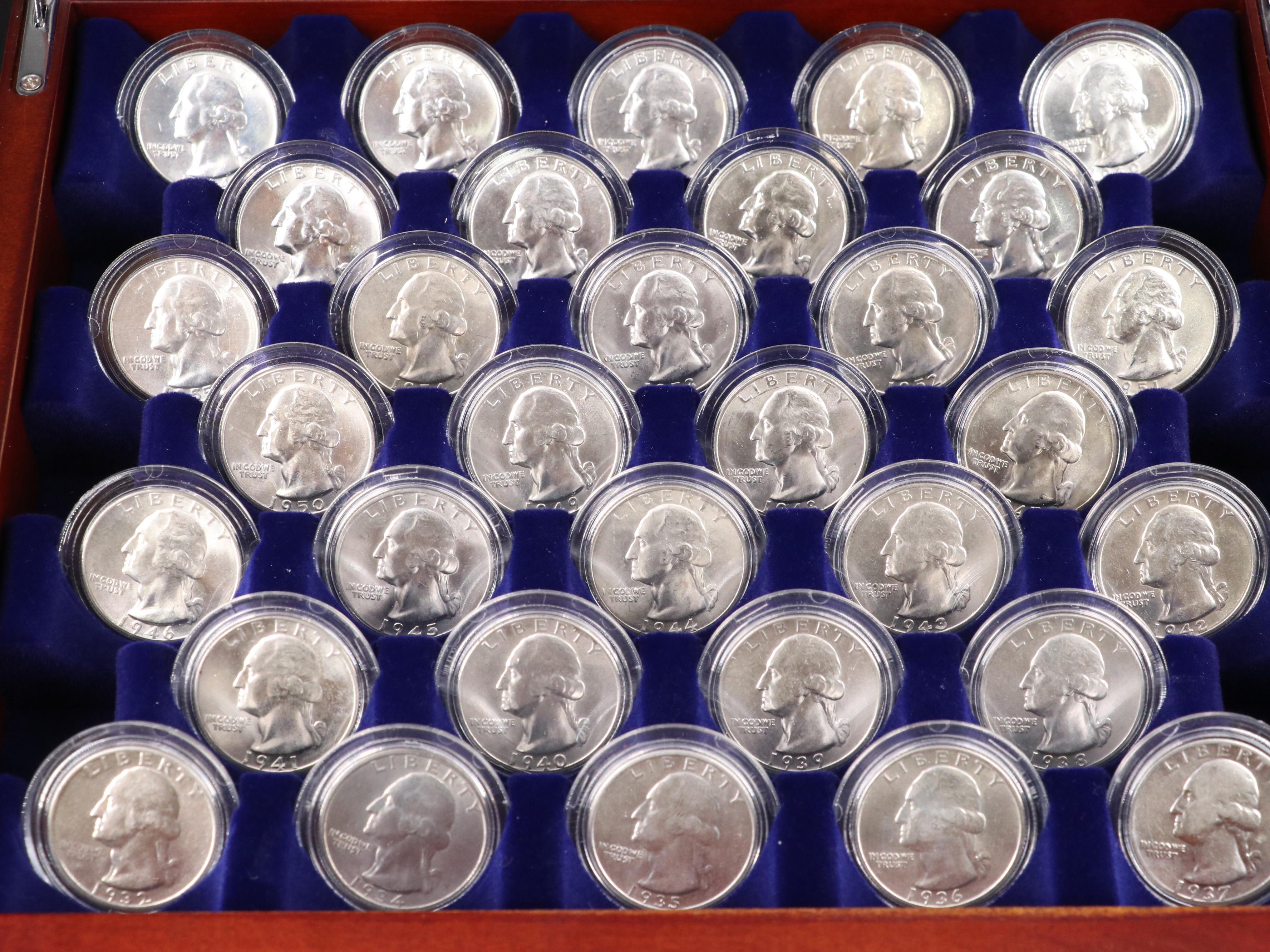 Complete Date Set of Silver Washington Quarters 1932-1964