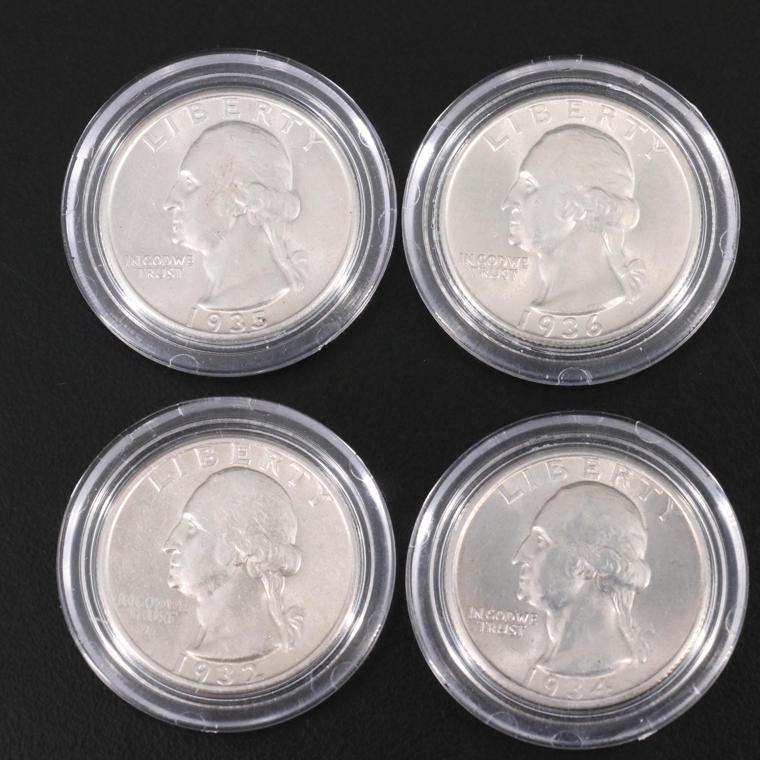 Complete Date Set of Silver Washington Quarters 1932-1964