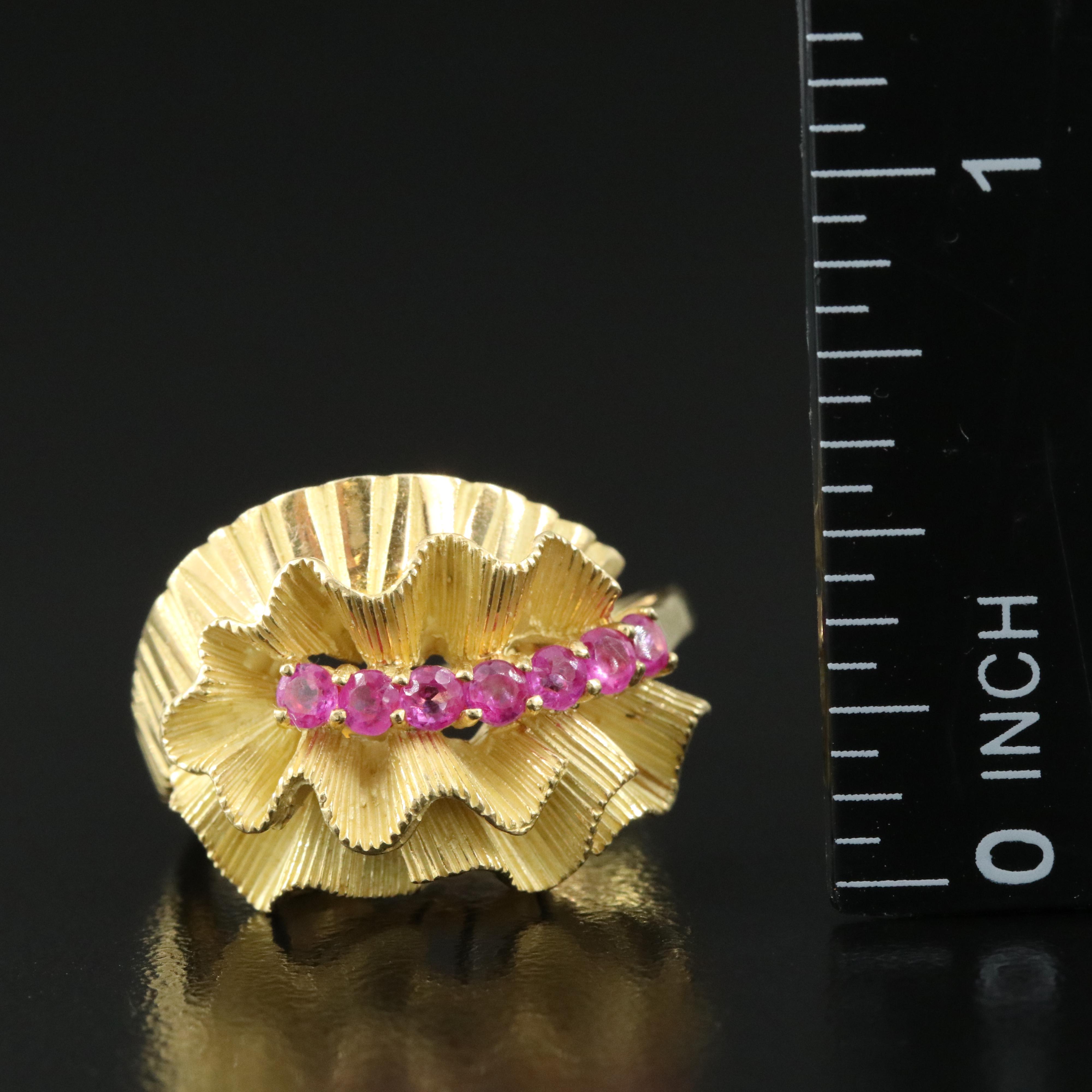 Italian 18K Ruby Ribbon Ring