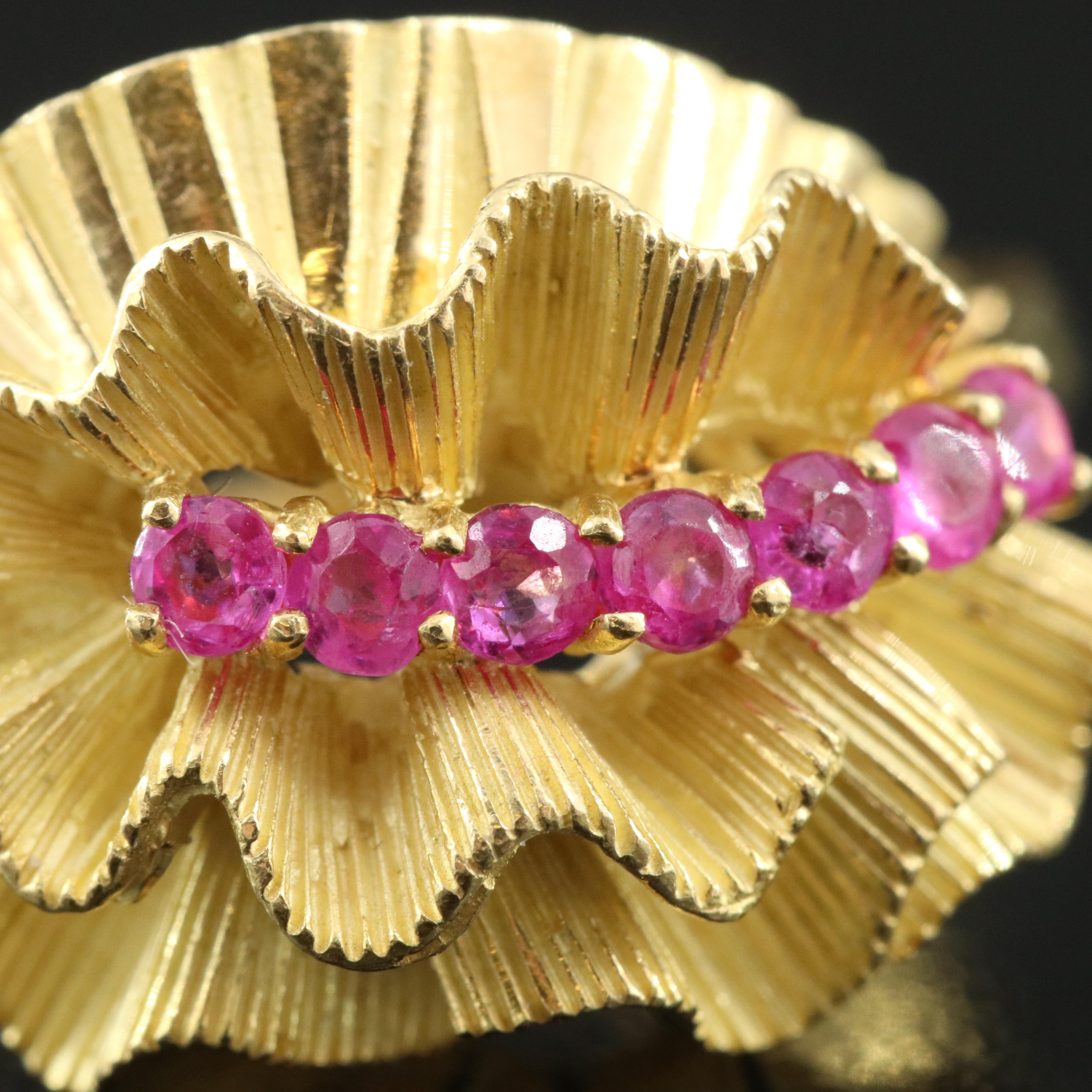 Italian 18K Ruby Ribbon Ring