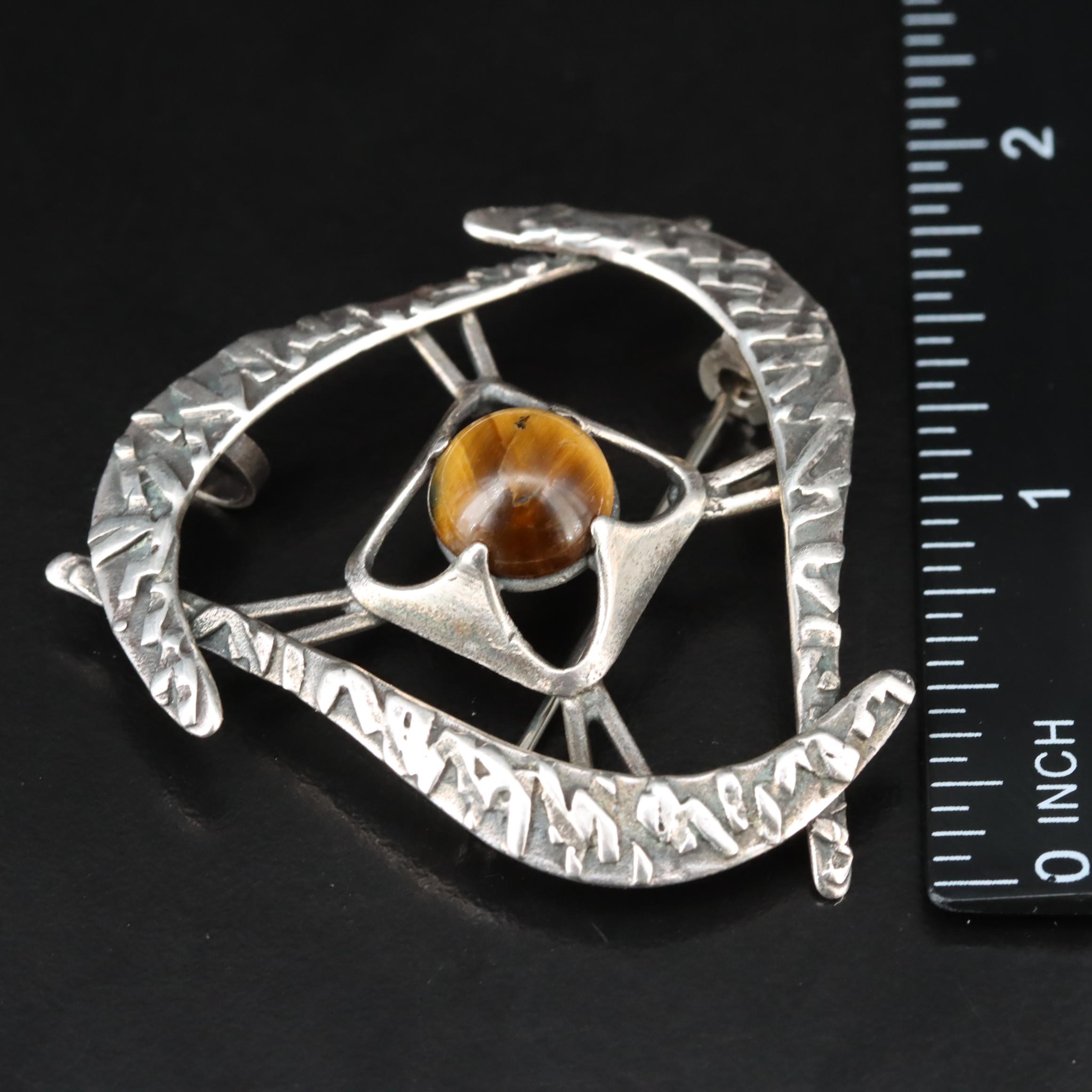 Sterling Jewelry Including Tiger's Eye and White Sapphire