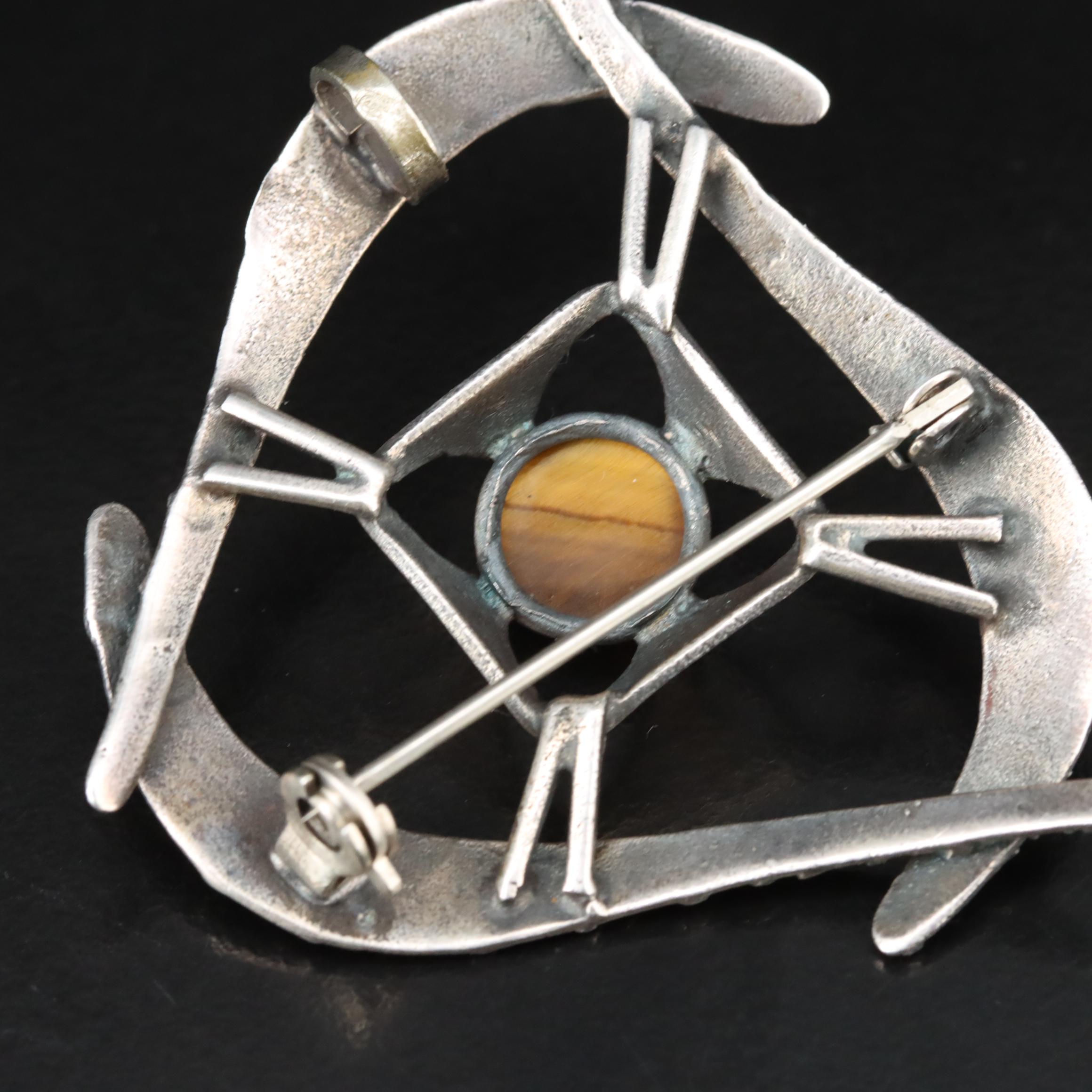 Sterling Jewelry Including Tiger's Eye and White Sapphire