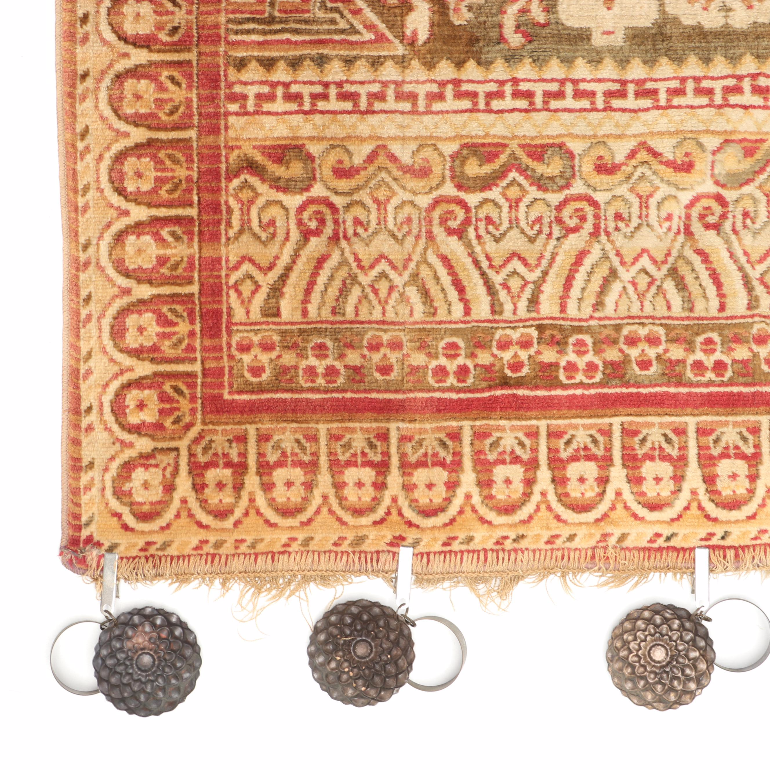 Persian Style Tapestry Panel With Hanging Hooks