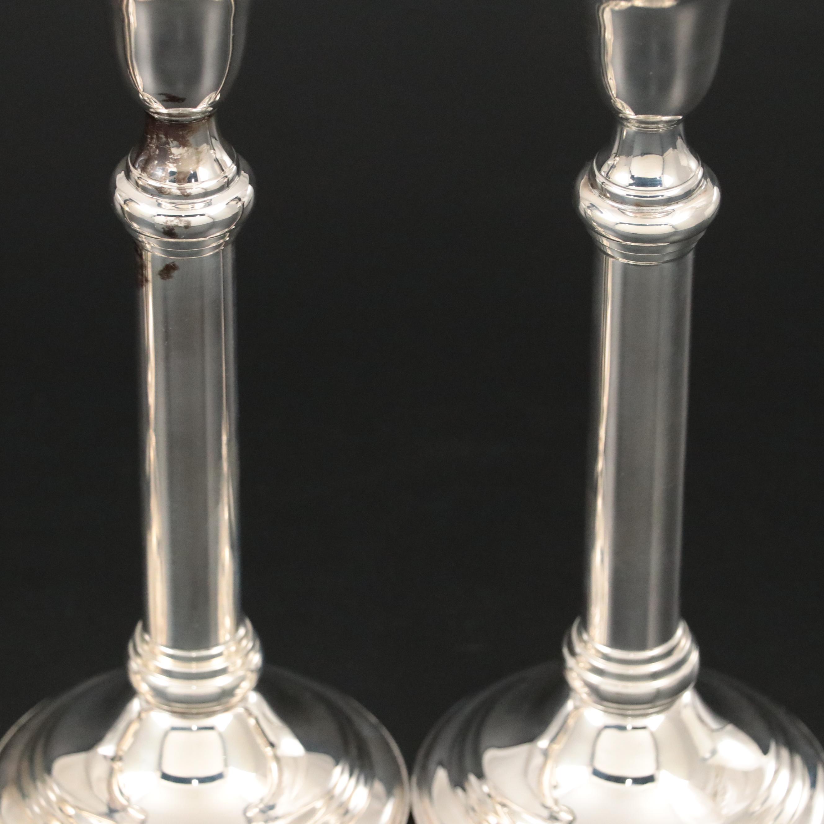 Pairs of Towle and Empire Weighted Sterling Silver Candlesticks
