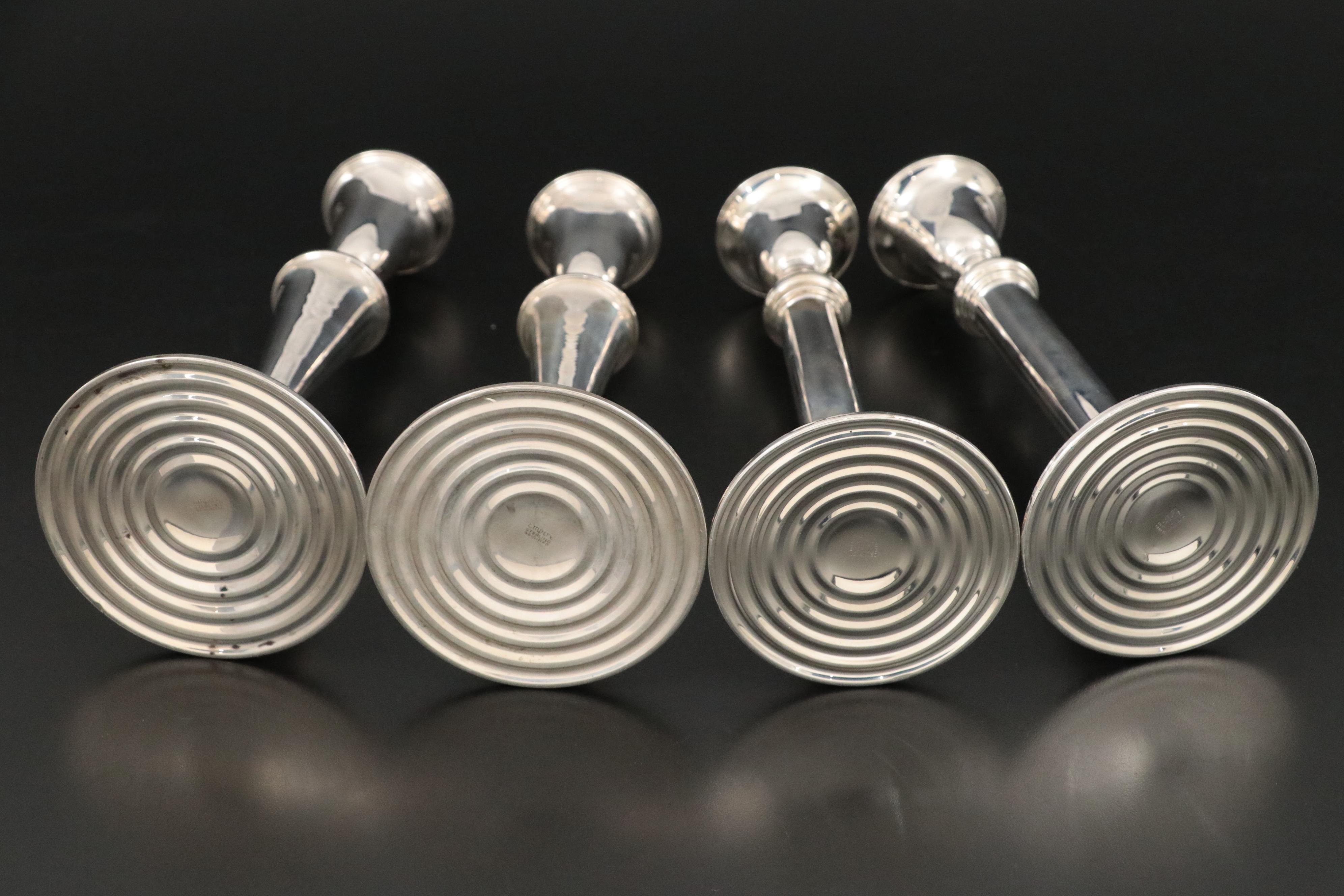 Pairs of Towle and Empire Weighted Sterling Silver Candlesticks