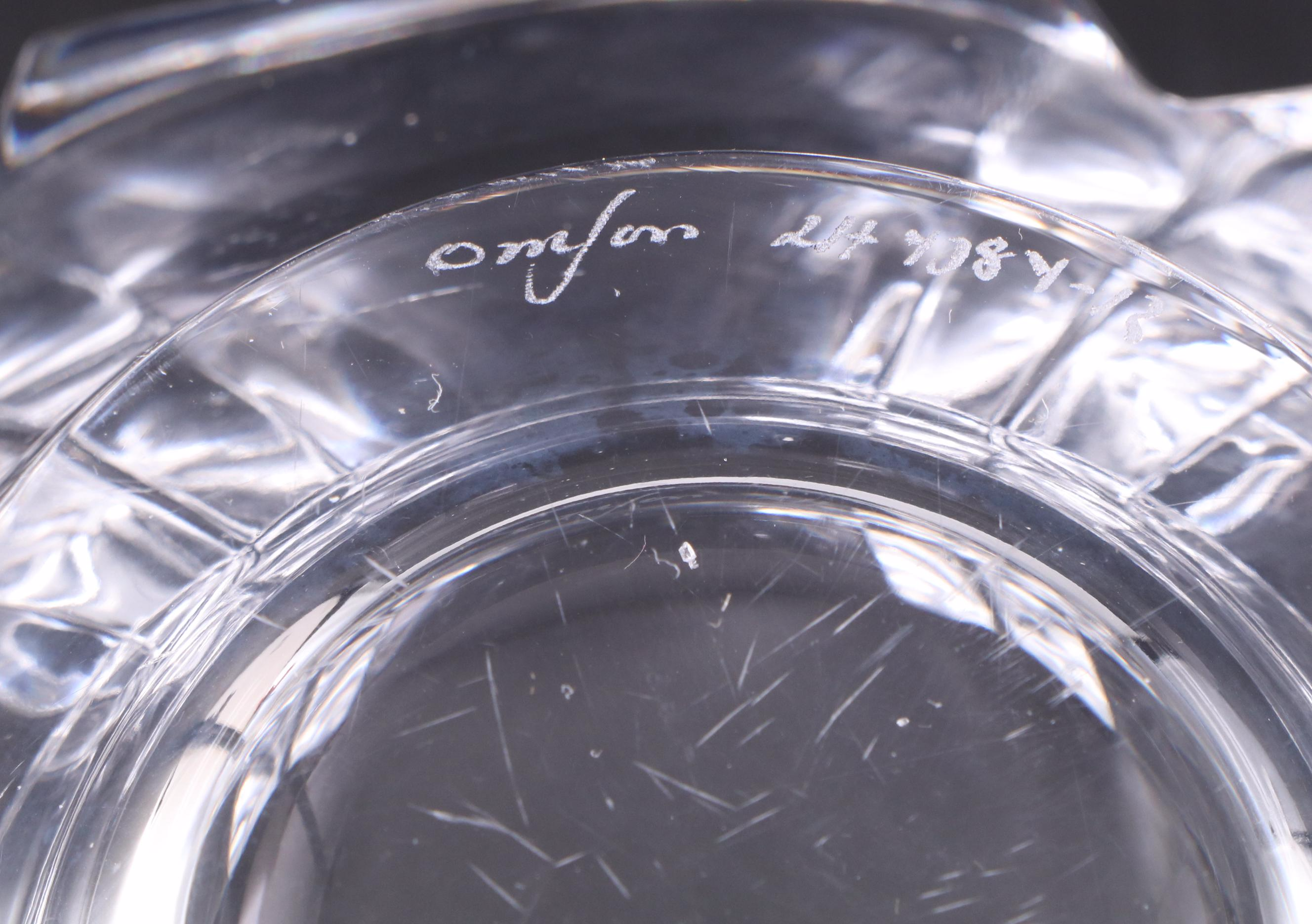 Orrefors "Corona" Crystal Bowl with Rosenthal Crystal Candle Holders