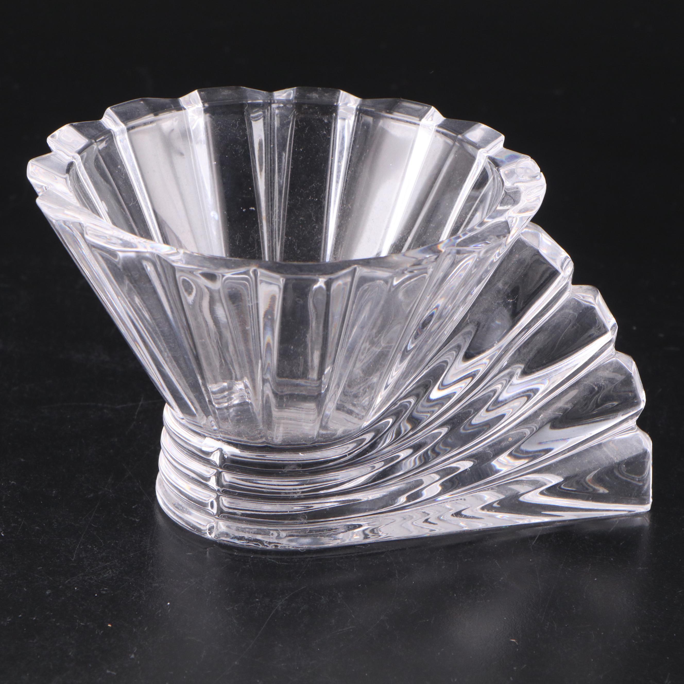 Orrefors "Corona" Crystal Bowl with Rosenthal Crystal Candle Holders