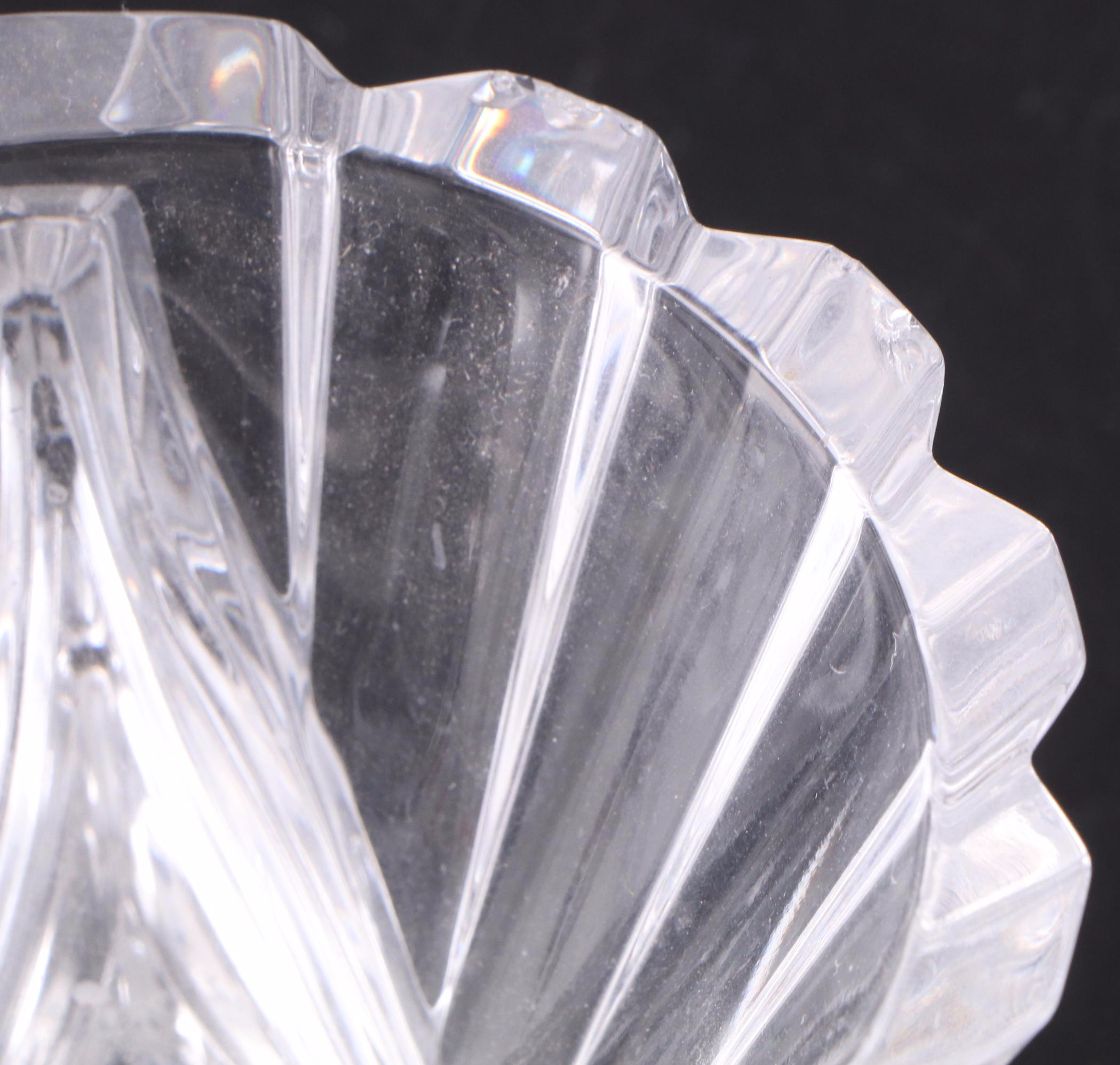 Orrefors "Corona" Crystal Bowl with Rosenthal Crystal Candle Holders