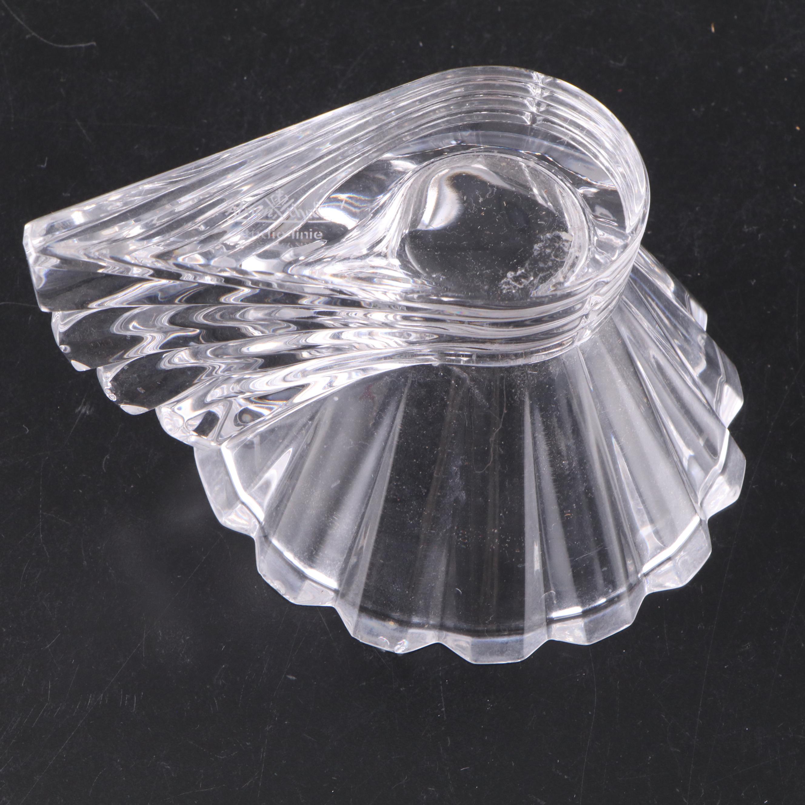 Orrefors "Corona" Crystal Bowl with Rosenthal Crystal Candle Holders