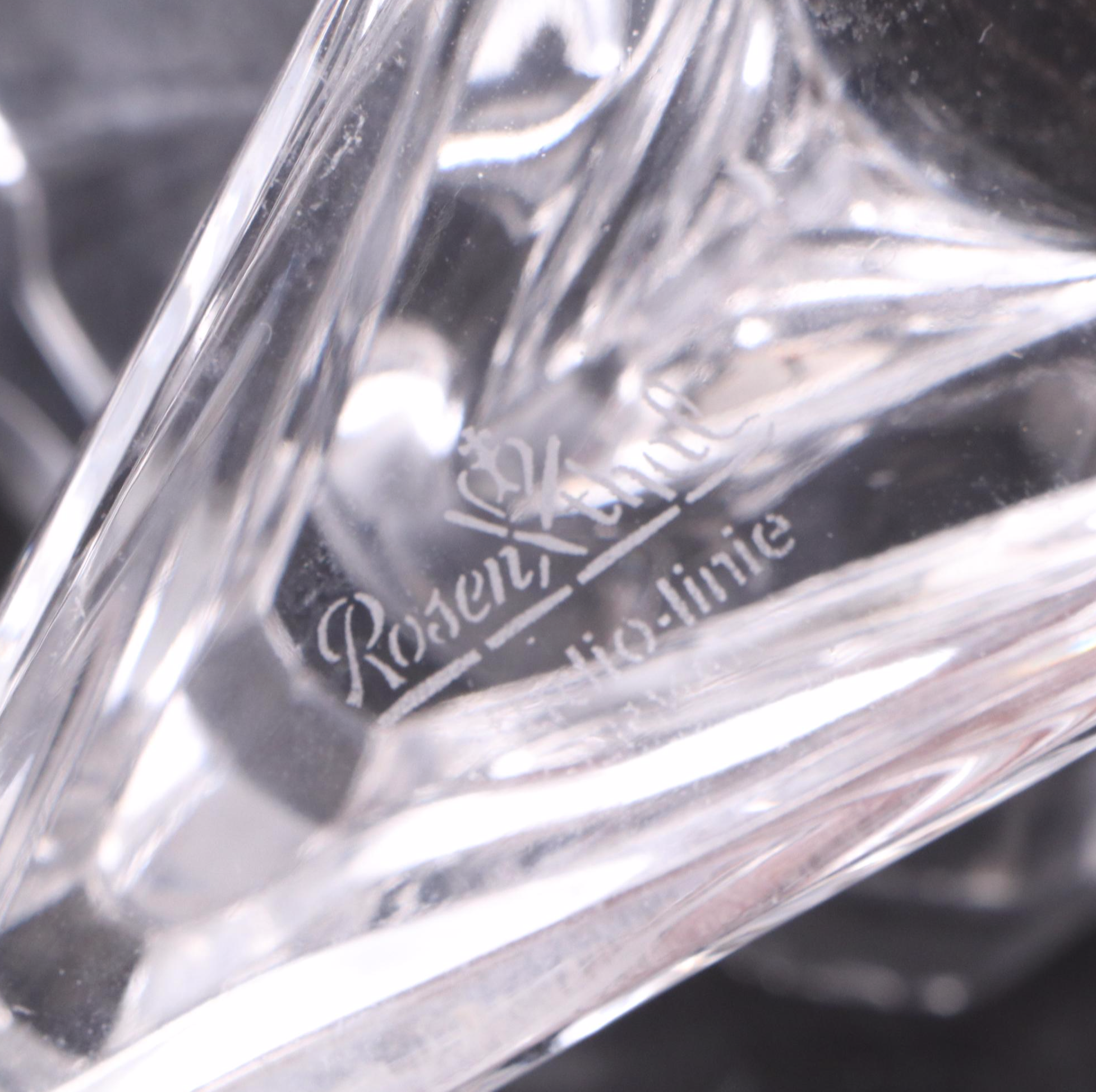 Orrefors "Corona" Crystal Bowl with Rosenthal Crystal Candle Holders