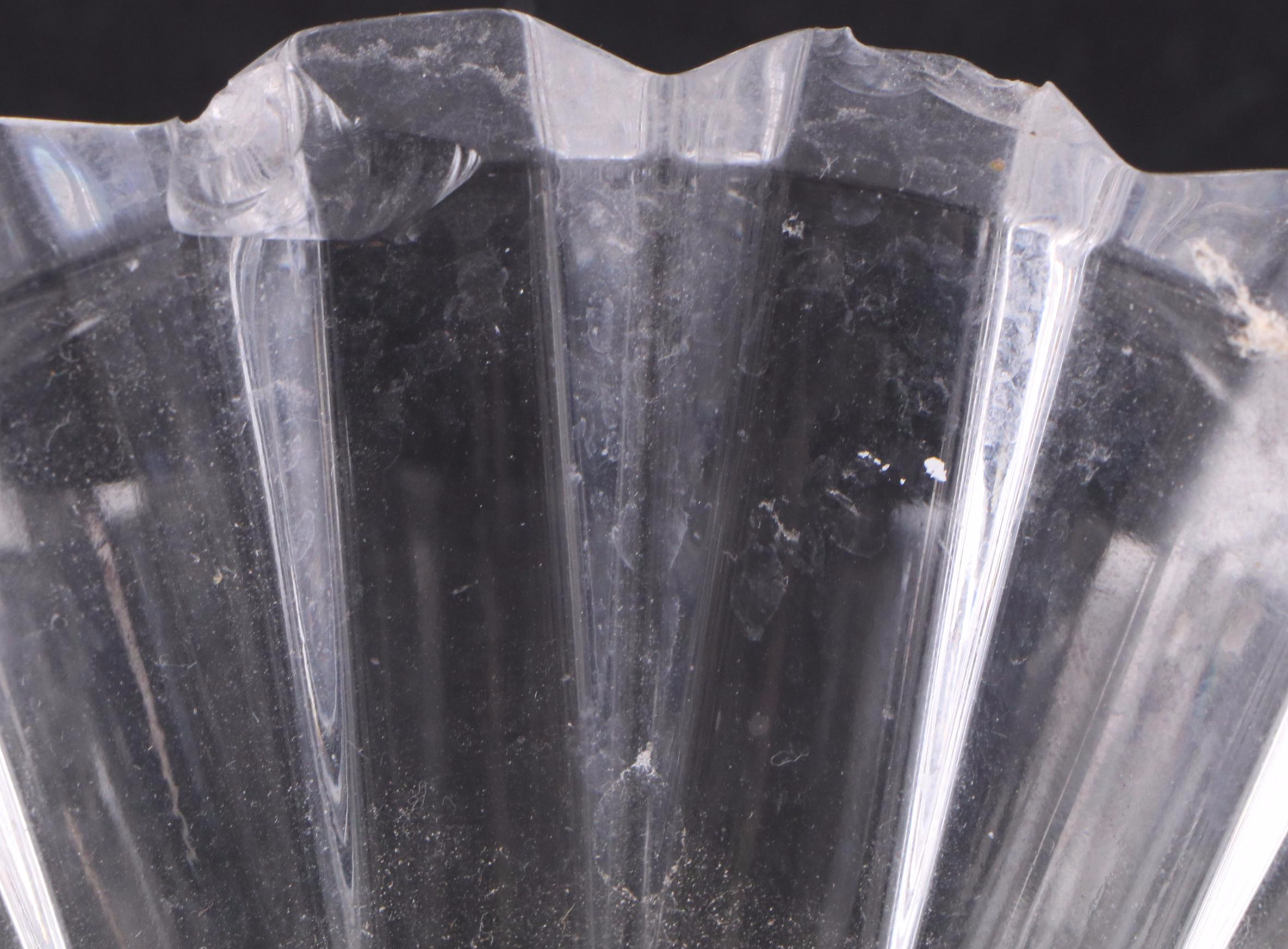 Orrefors "Corona" Crystal Bowl with Rosenthal Crystal Candle Holders