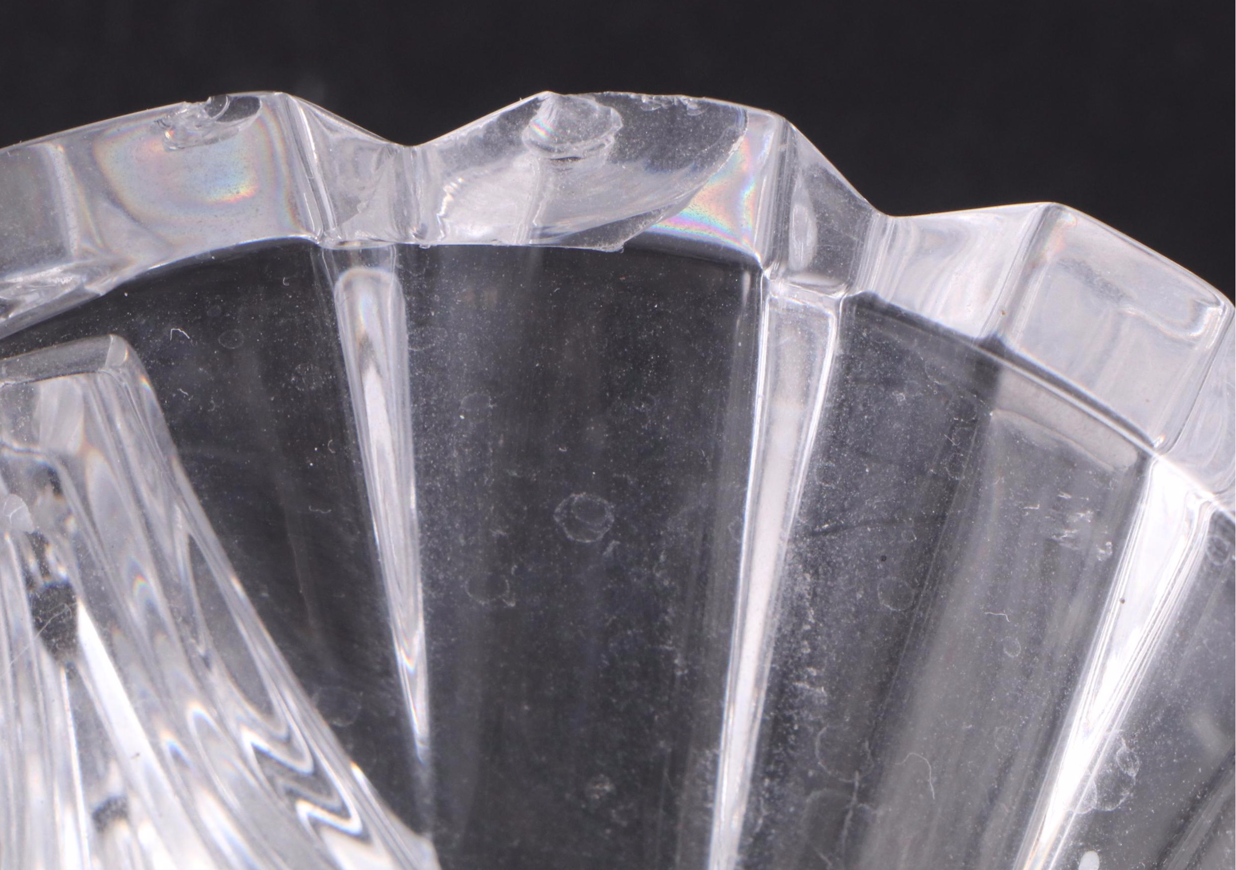 Orrefors "Corona" Crystal Bowl with Rosenthal Crystal Candle Holders