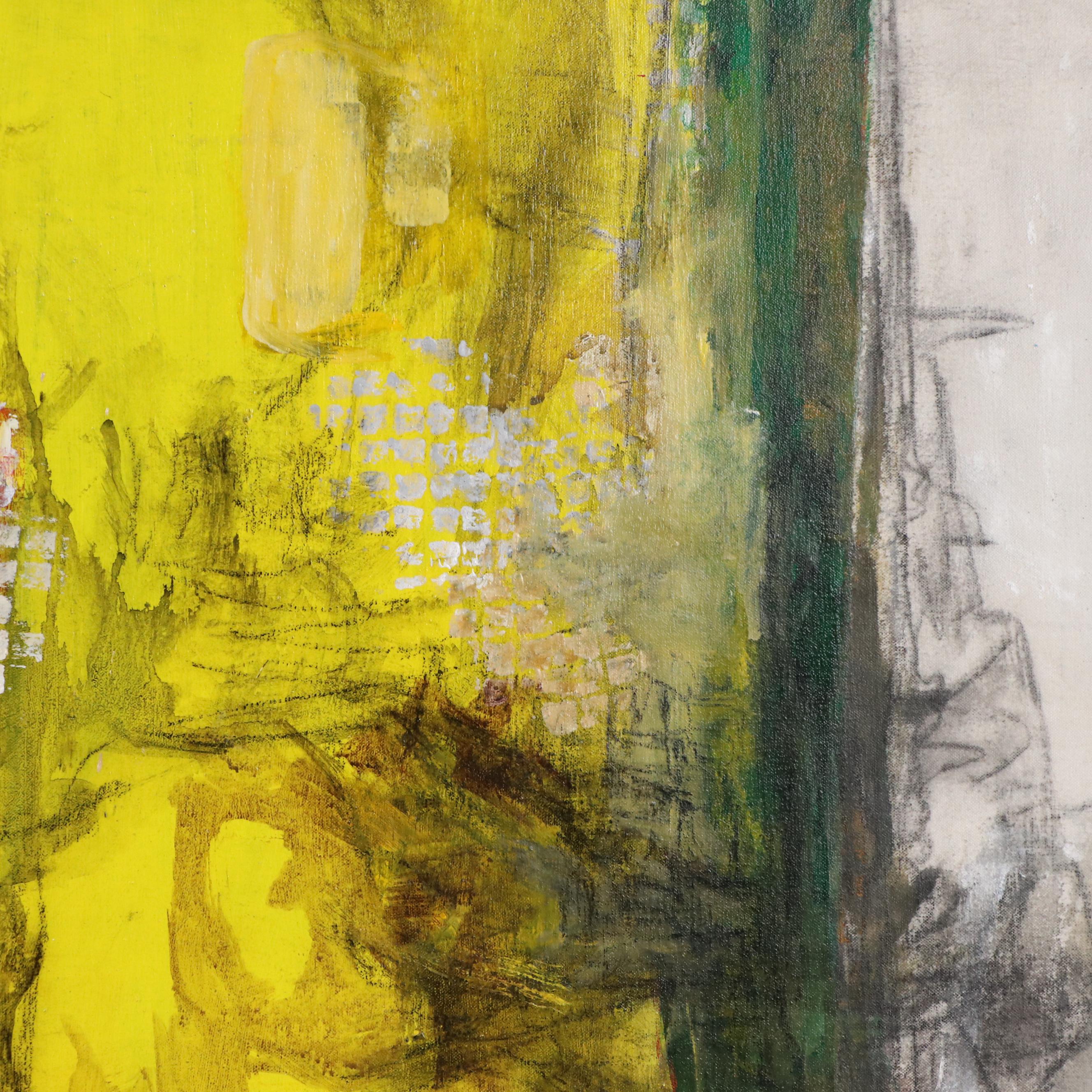 Marcy Brower Acrylic Painting "Green Line," 2005