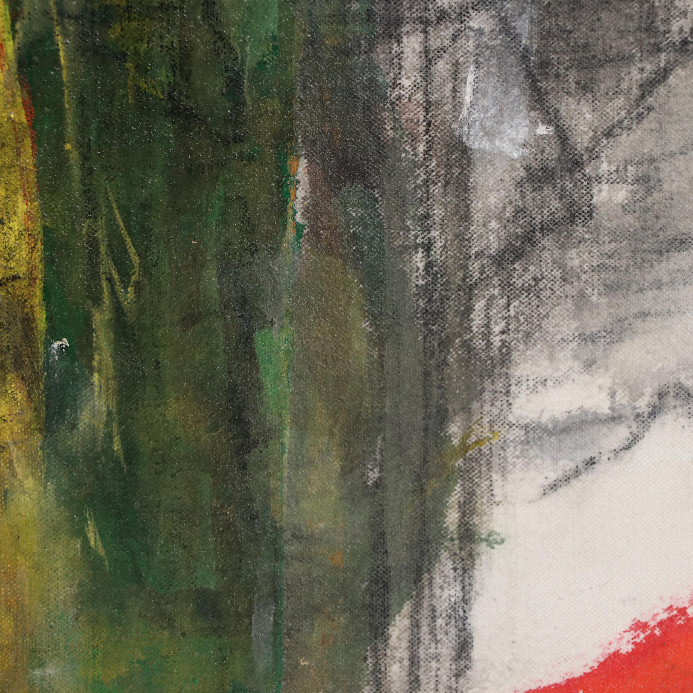 Marcy Brower Acrylic Painting "Green Line," 2005