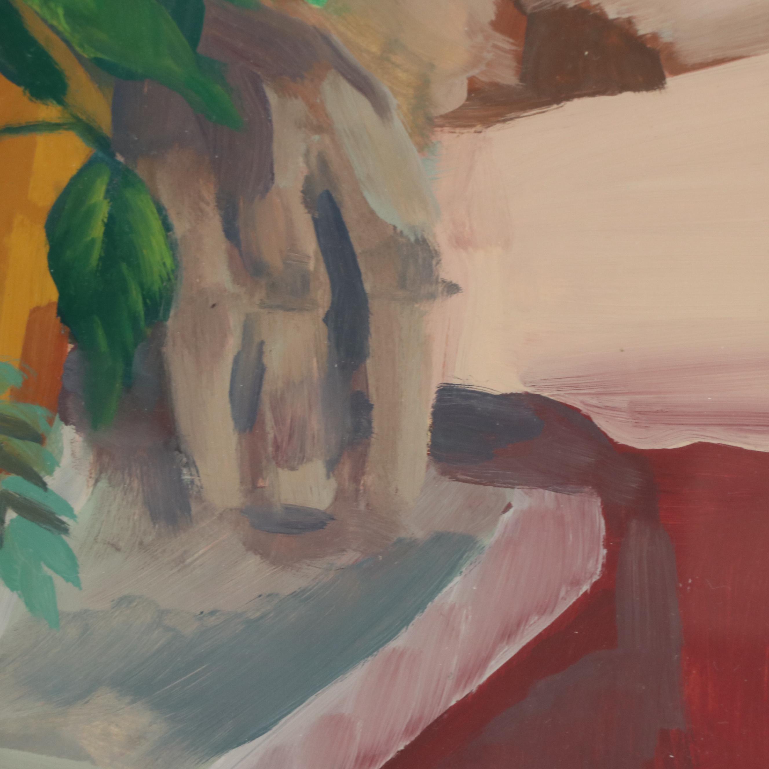 Walter Stomps Oil Figure Painting of Reclining Nude