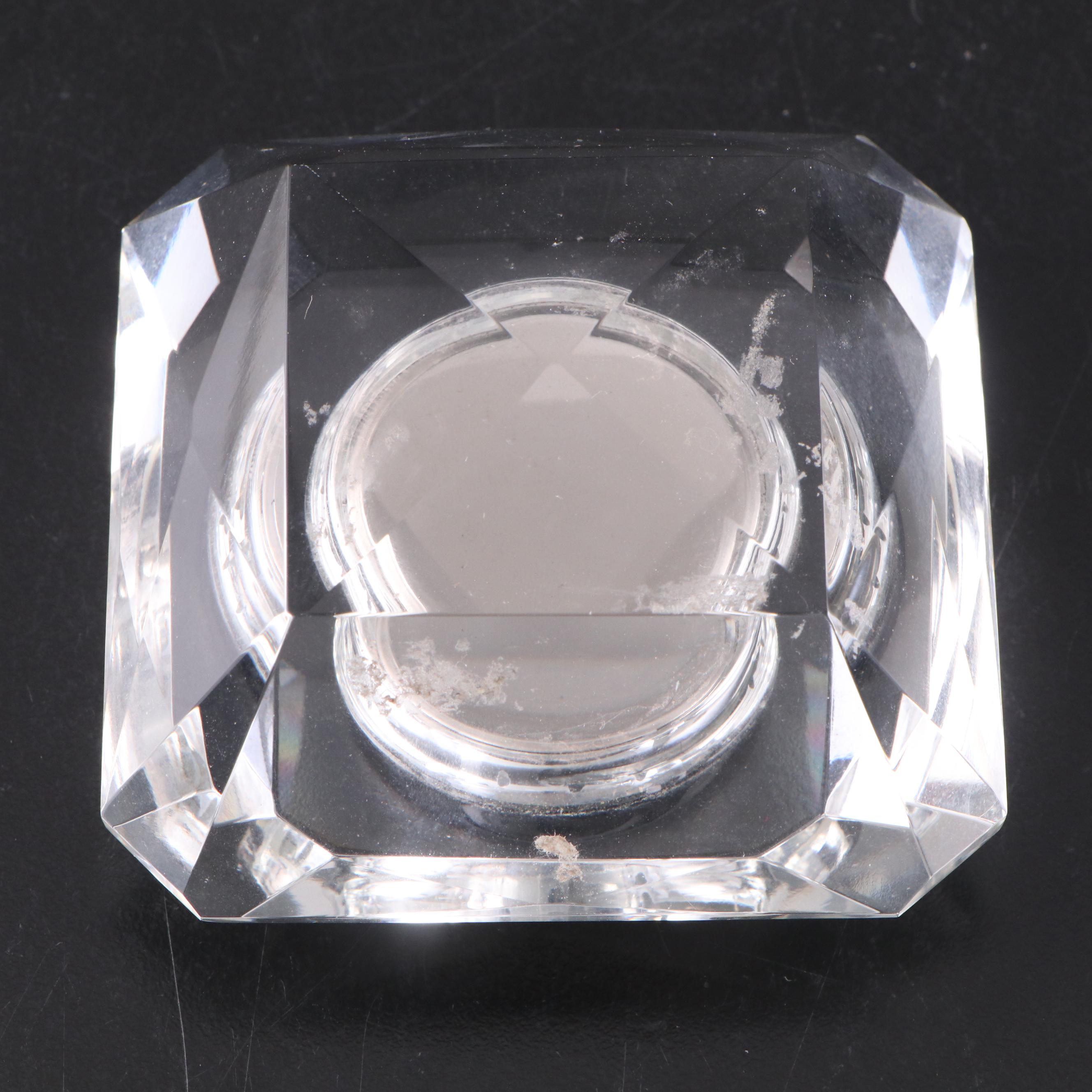 Concept and Tahari Home Faceted Crystal Desk Clocks