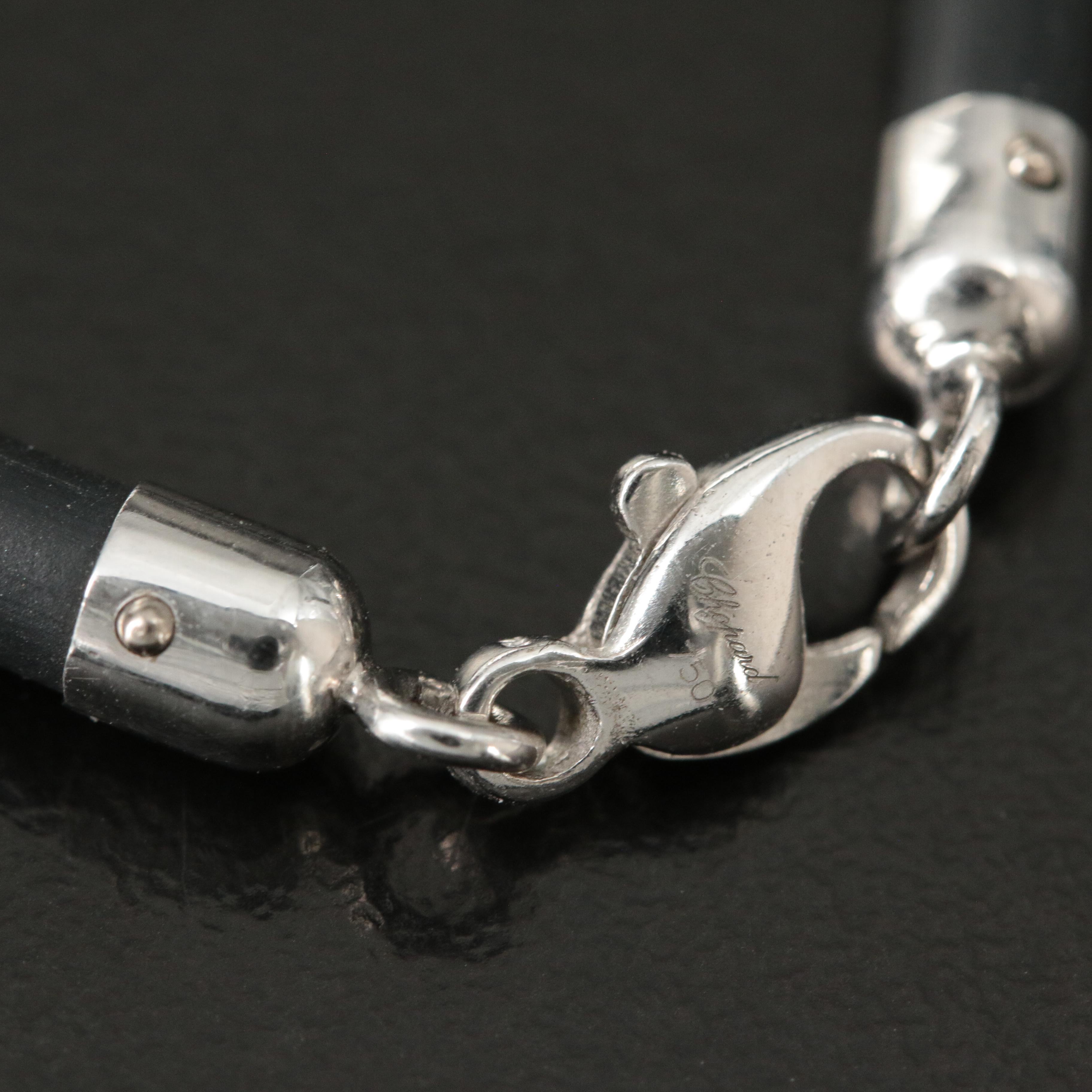 Chopard "Happy Diamonds" 18K Floating Diamond Heart Charm Bracelet