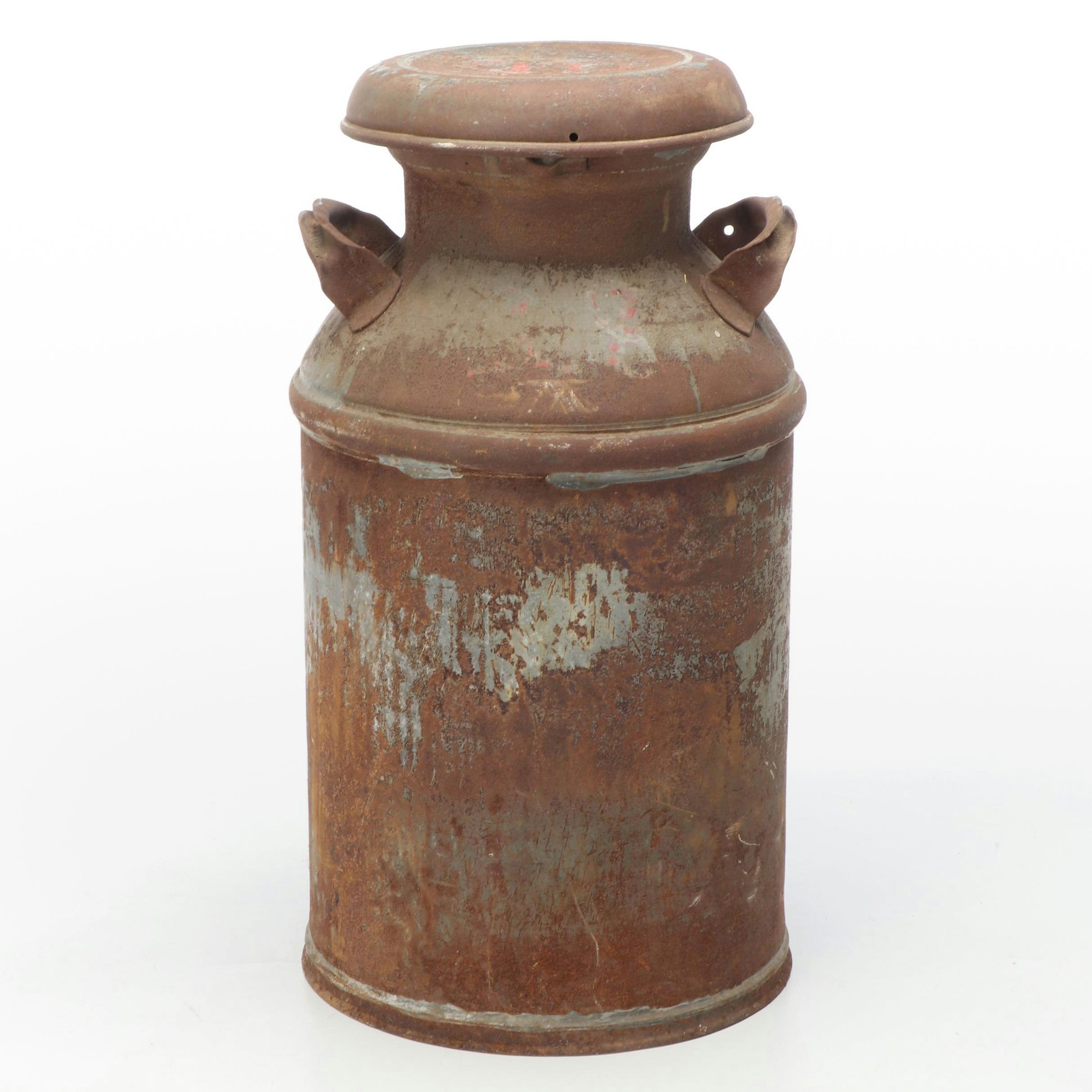 Galvanized Metal Milk Pail, Early 20th Century