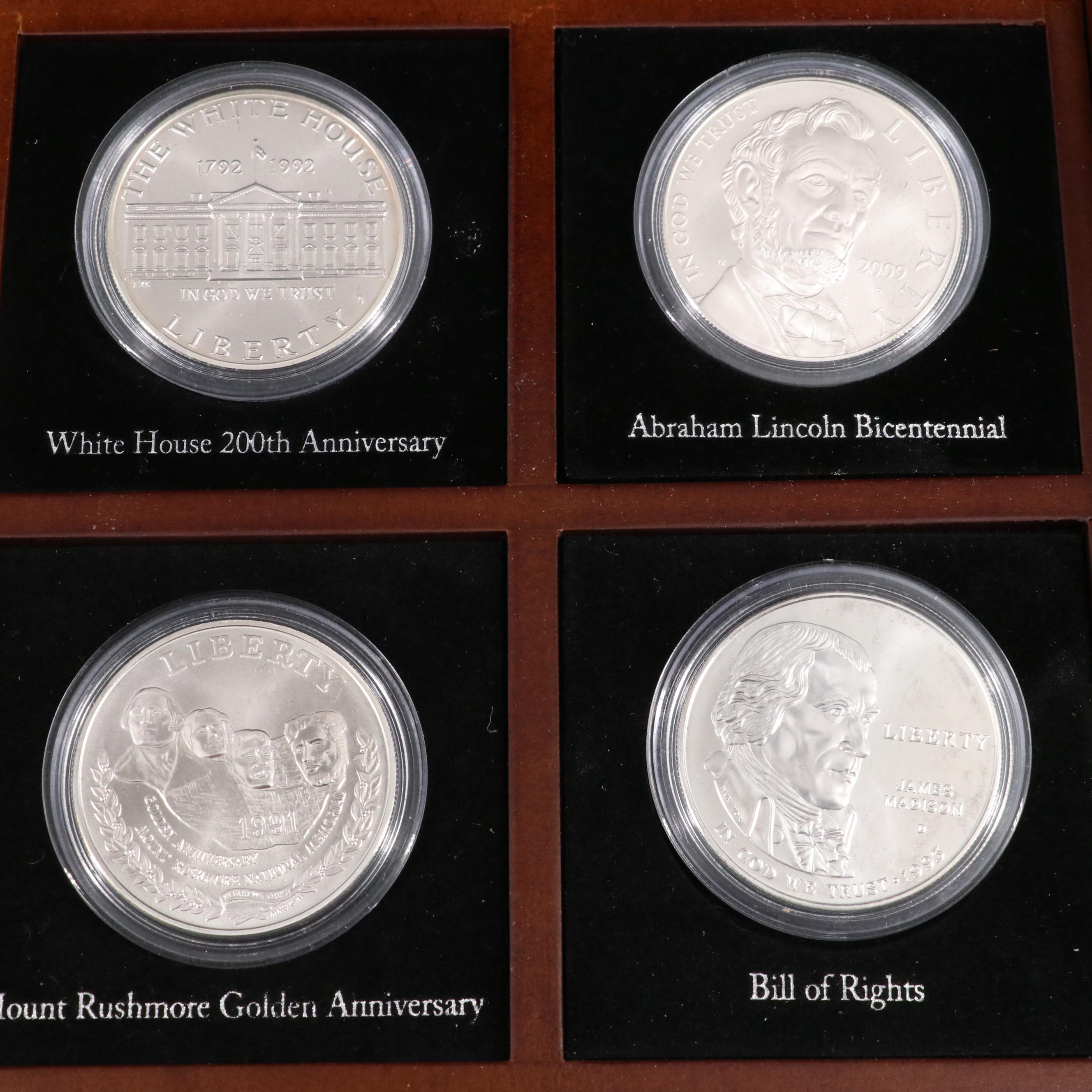 Collection of Eleven Uncirculated United States Commemorative Silver Dollars