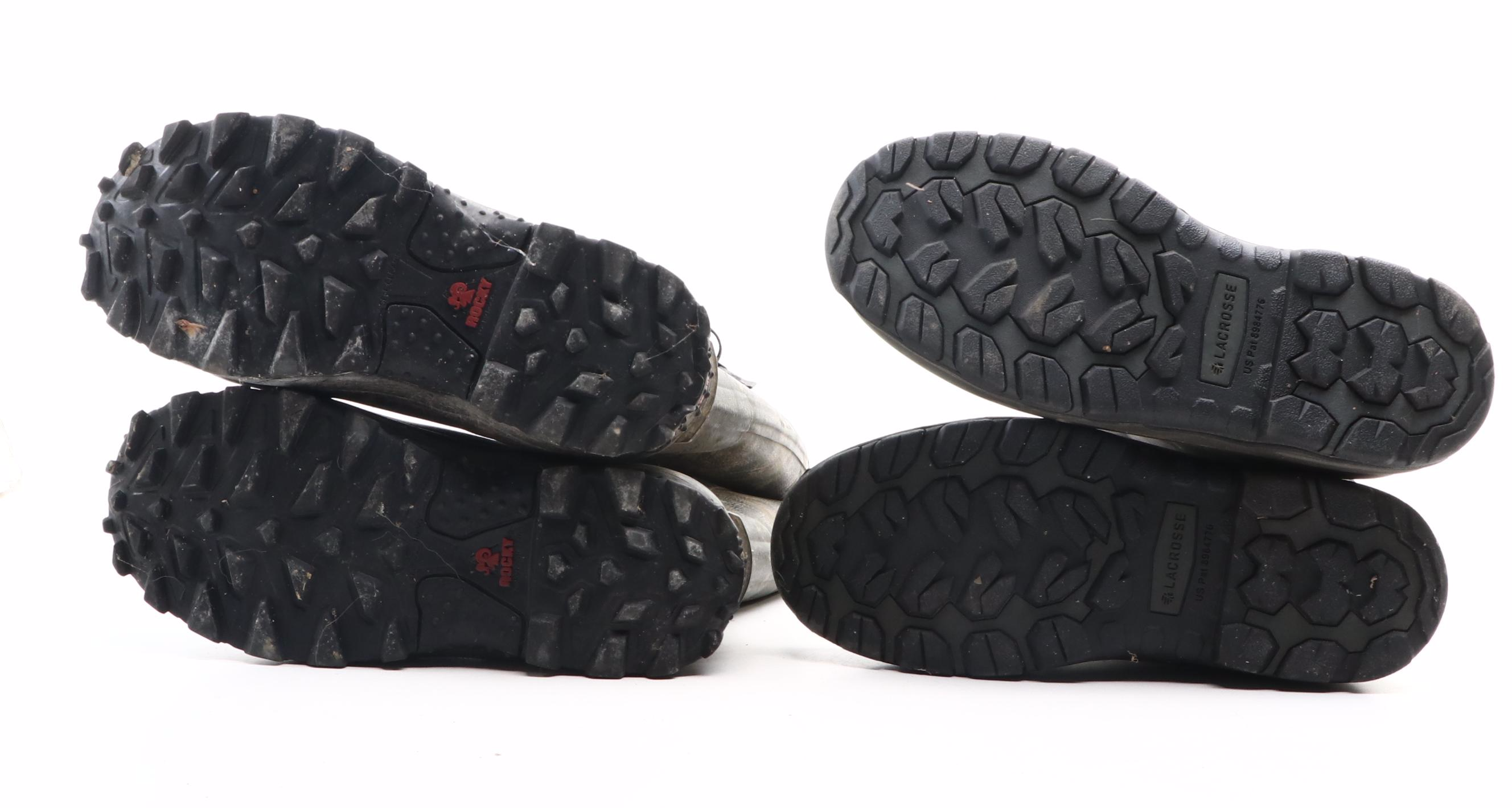 Men's Rocky and Lacrosse Camo Neoprene/Rubber Waterproof Pull-On Hunting Boots