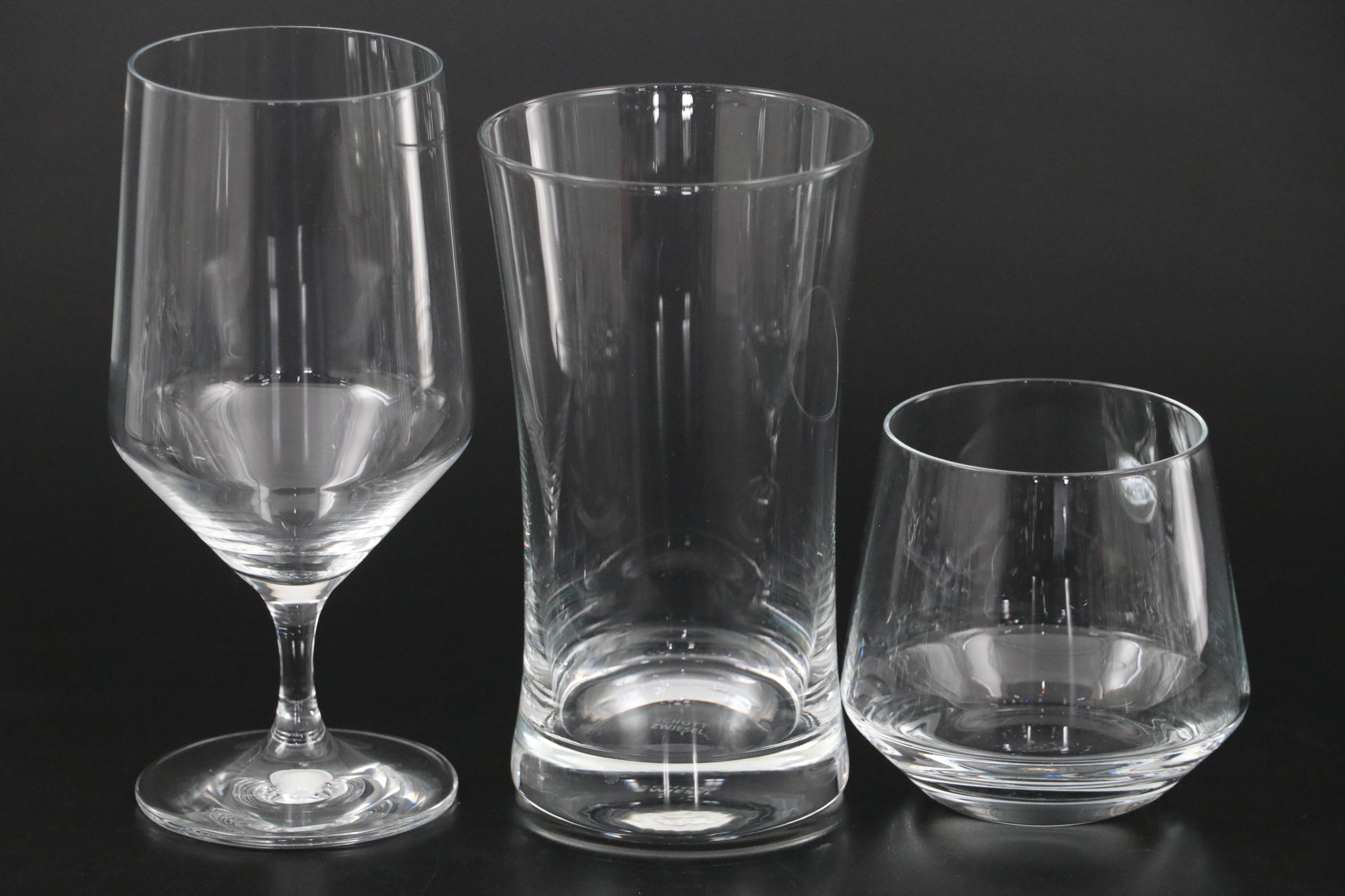 Schott Zweisel Decanter, Wine Glasses and Tumblers