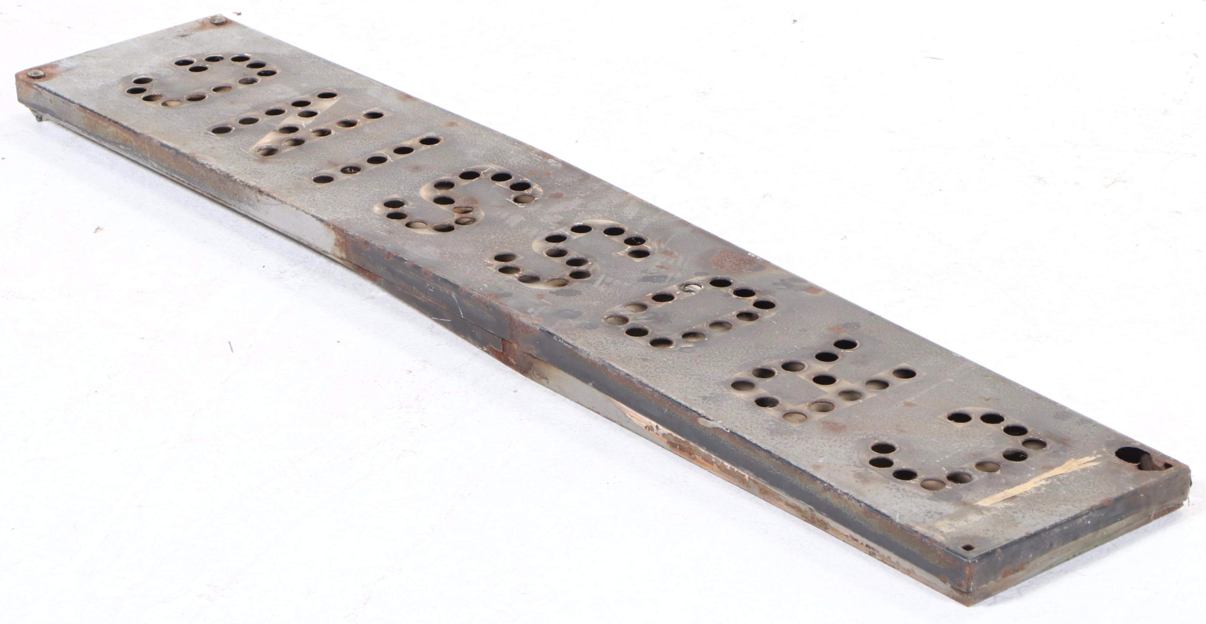 Partial Perforated Metal Railroad Crossing Sign, 20th Century