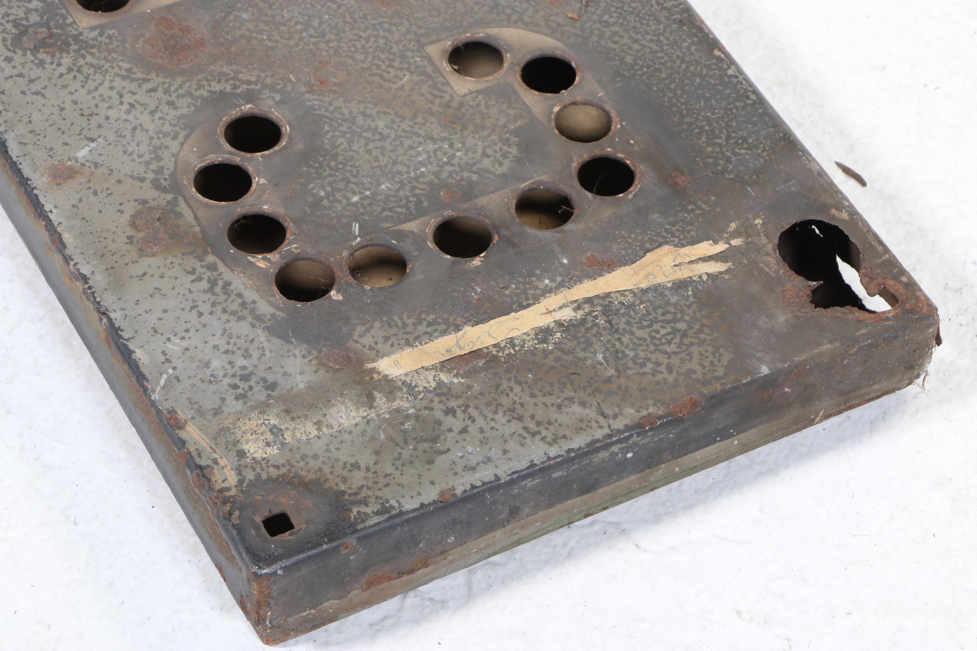 Partial Perforated Metal Railroad Crossing Sign, 20th Century