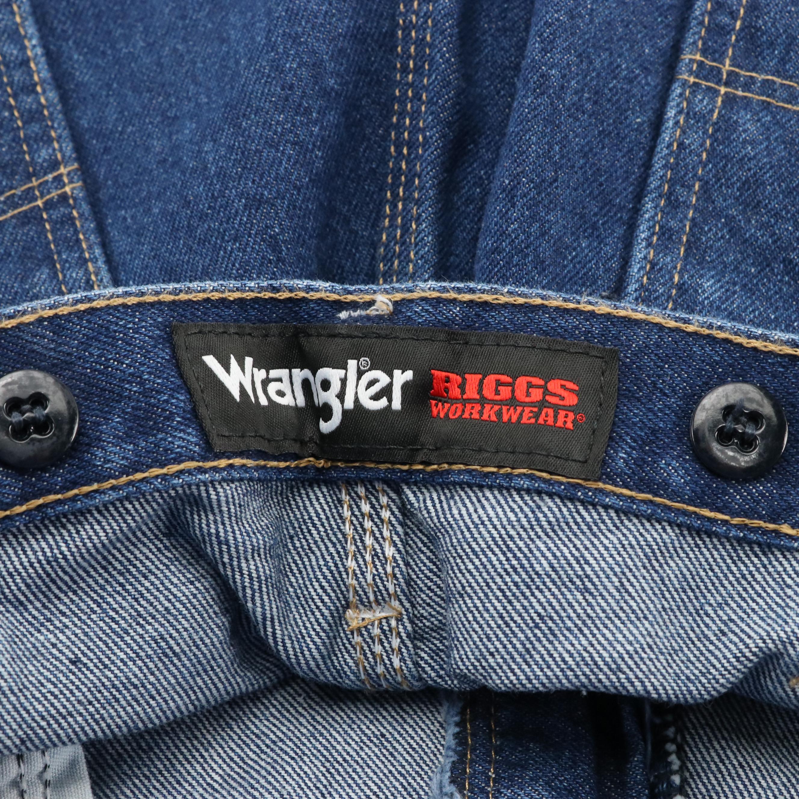 Men's Wrangler Riggs Workwear Dark Wash Denim Utility Jeans