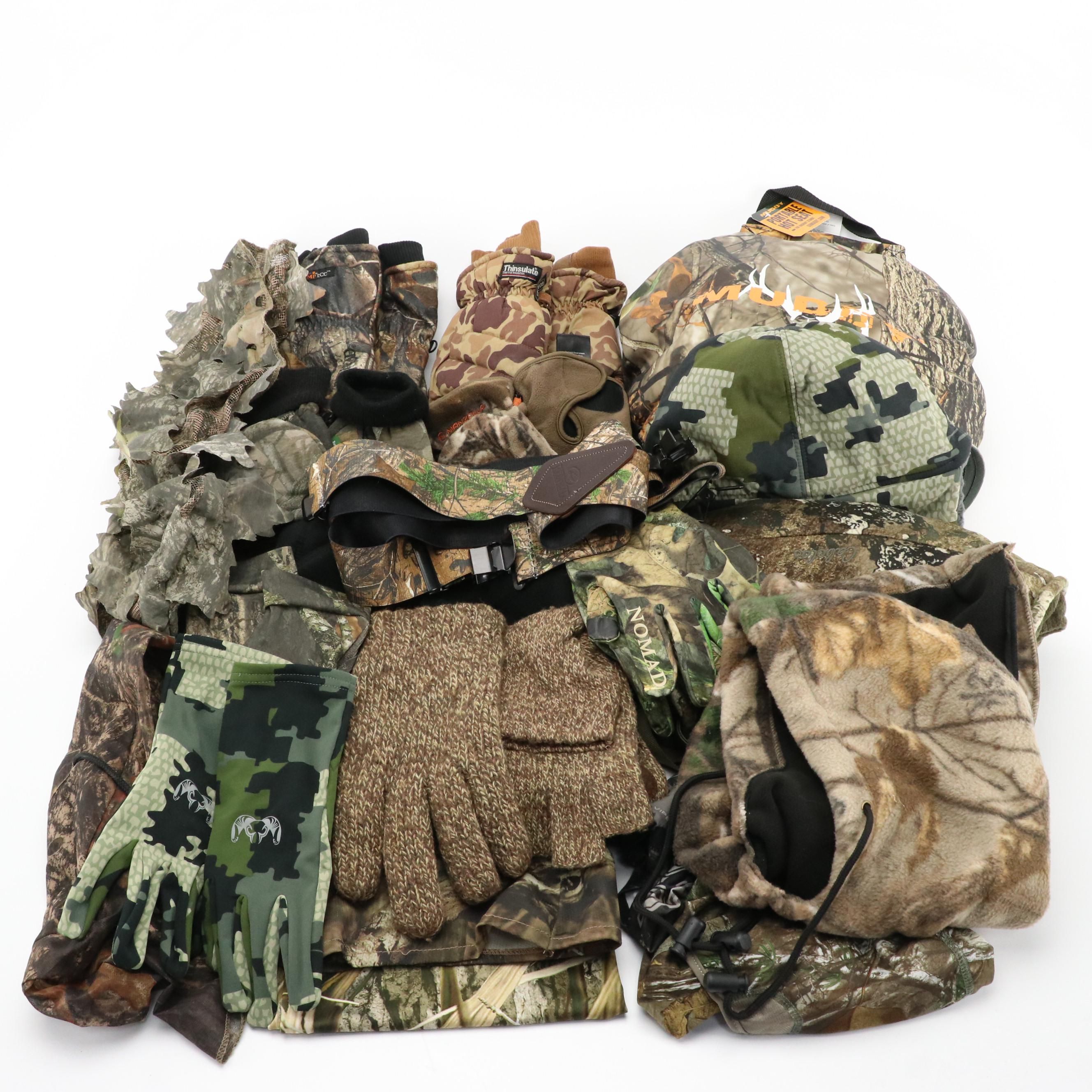 Cabela's, RedHead, KUIU, and Other Camouflage Gloves, Neck Gaiters, Hoods, More