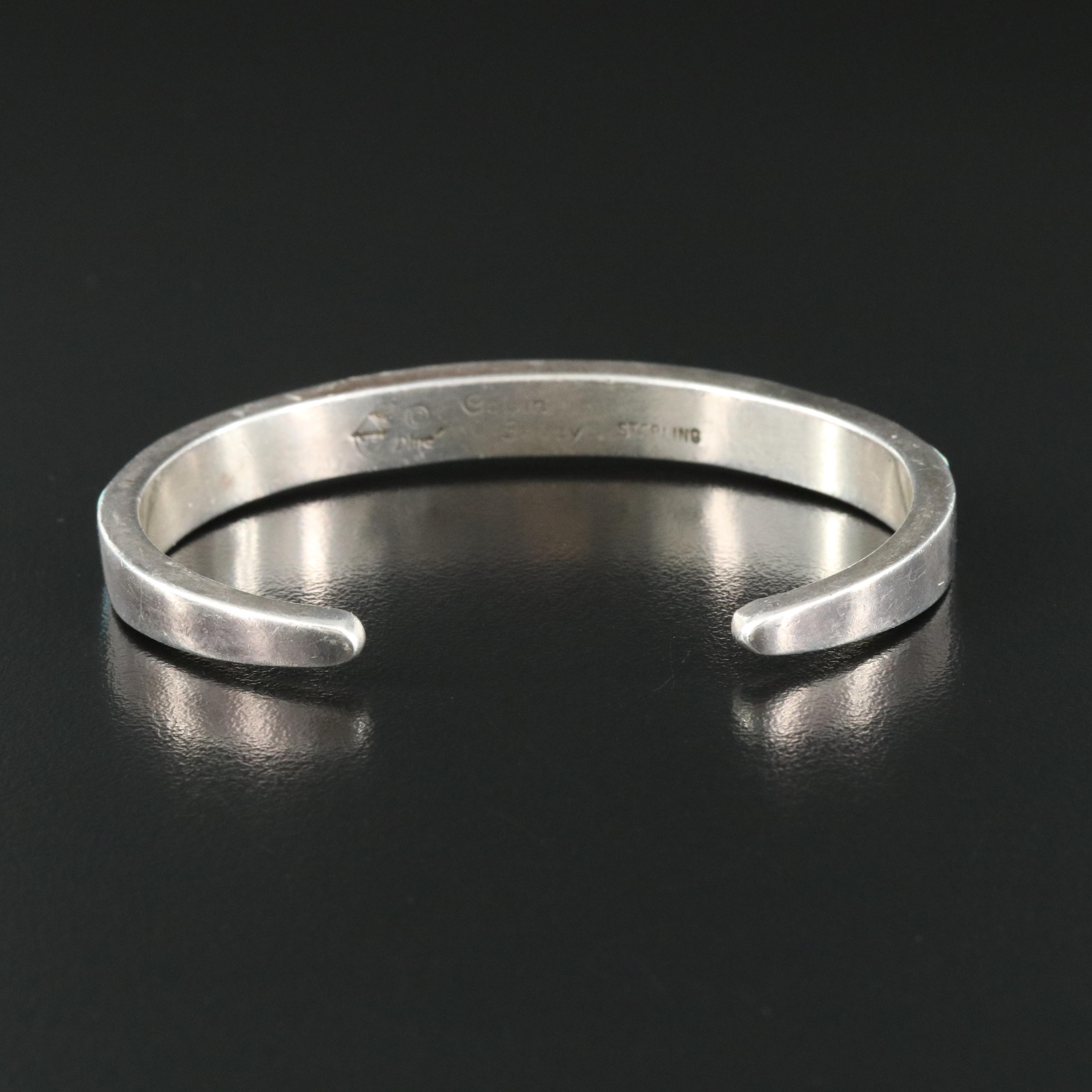 Calvin Begay Navajo Diné Sterling Multi-Gemstone Inlay Cuff Bracelet