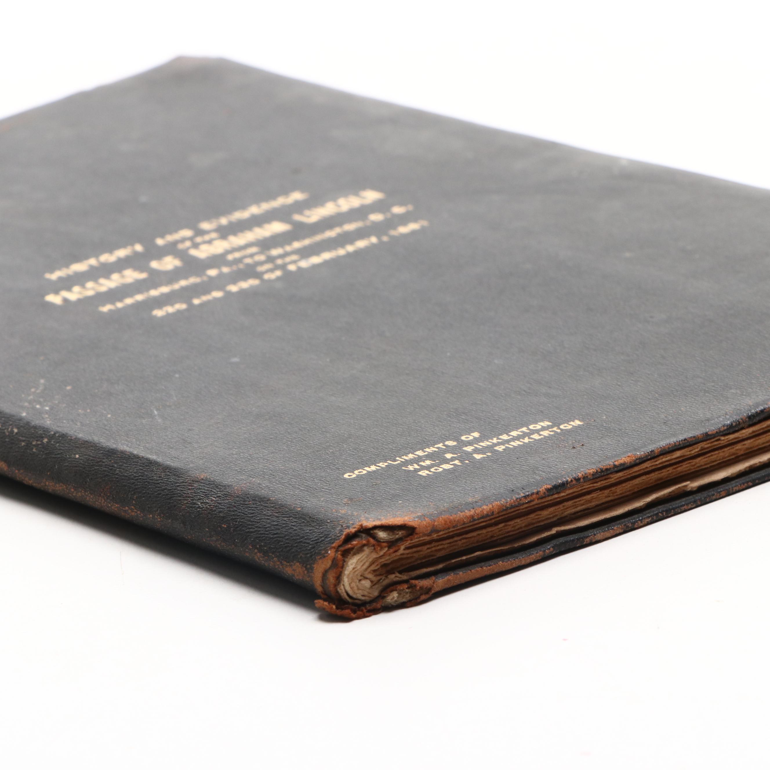 "History and Evidence of the Passage of Abraham Lincoln" by Allan Pinkerton