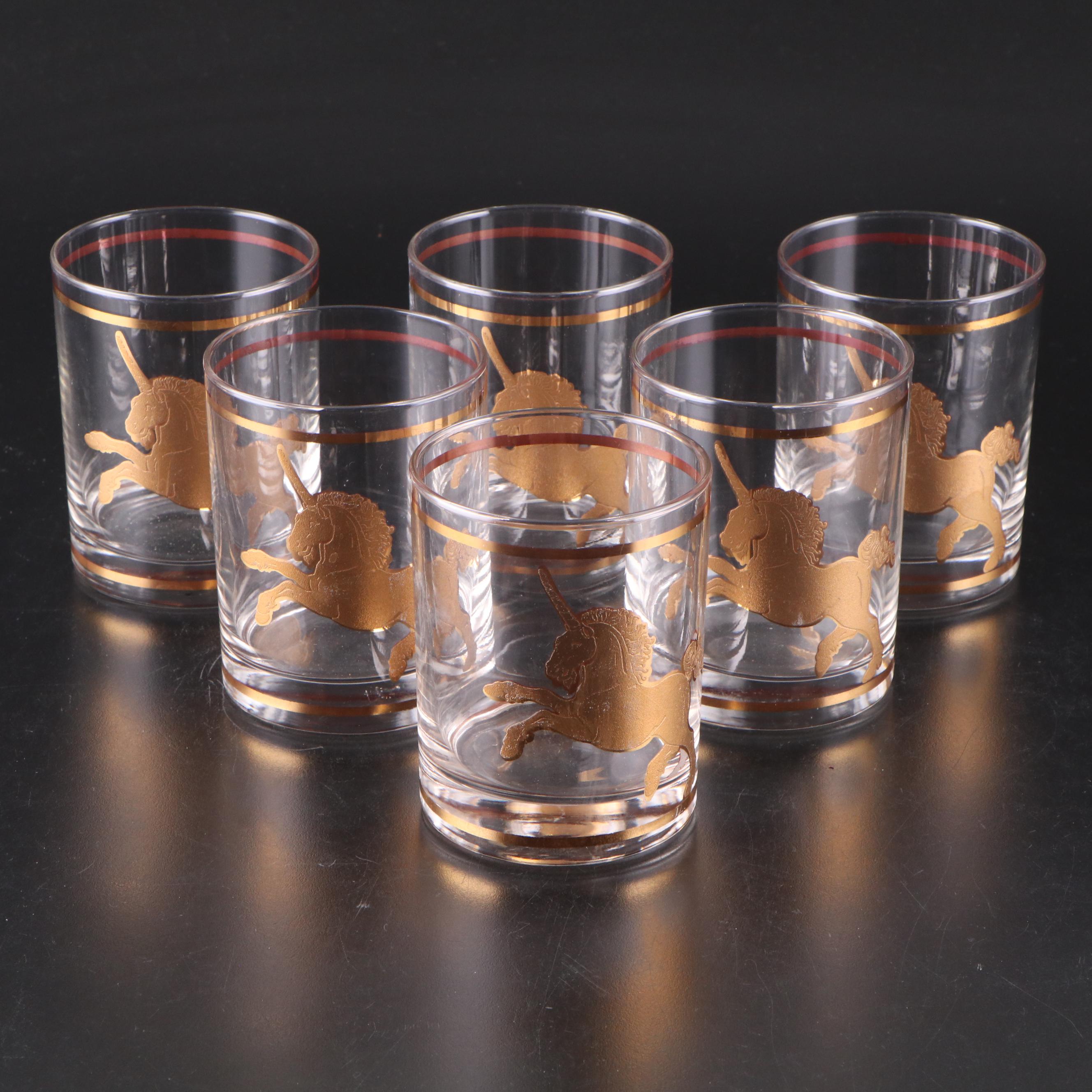 Trifles Gilt Unicorn Double Old Fashioned Glasses