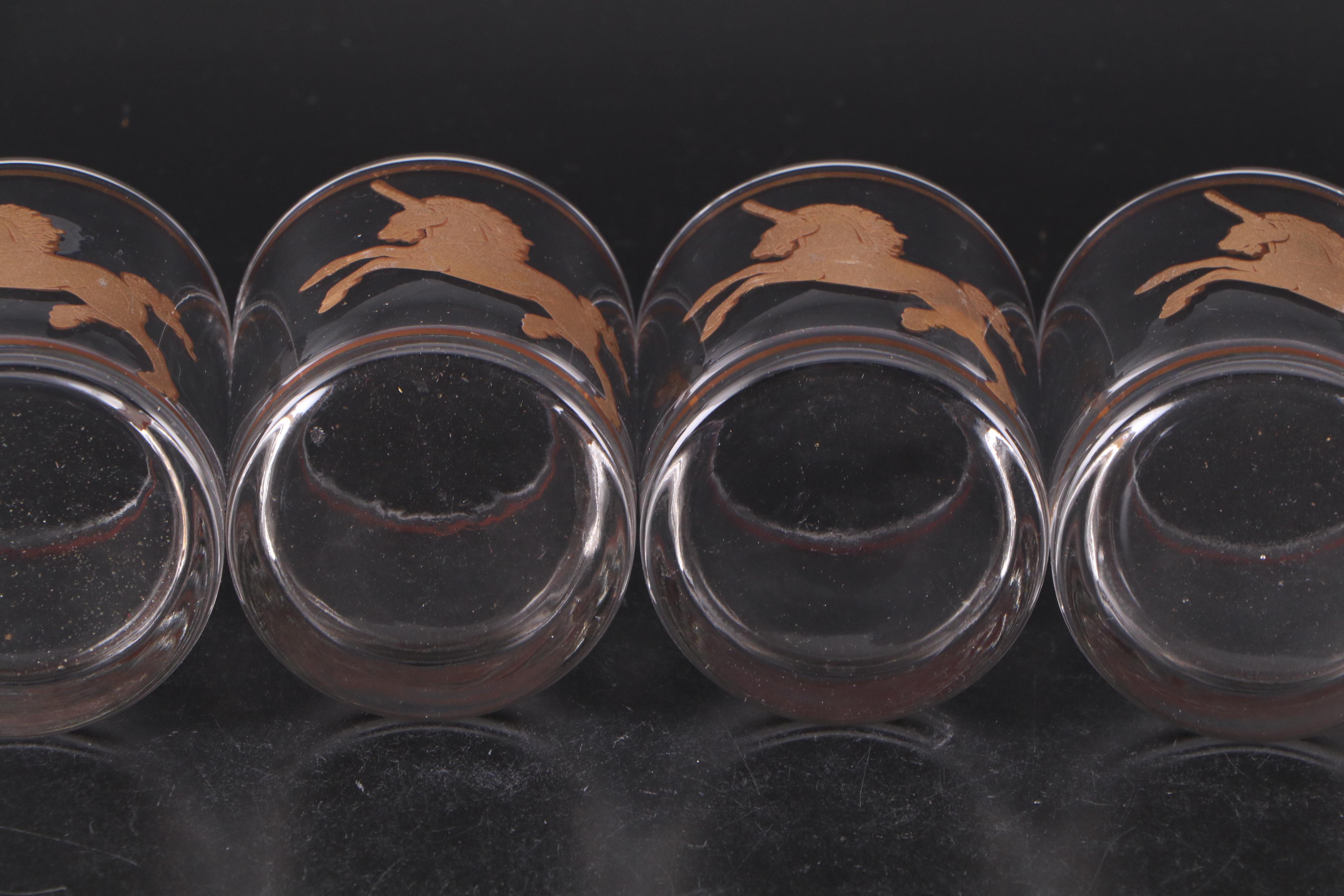 Trifles Gilt Unicorn Double Old Fashioned Glasses