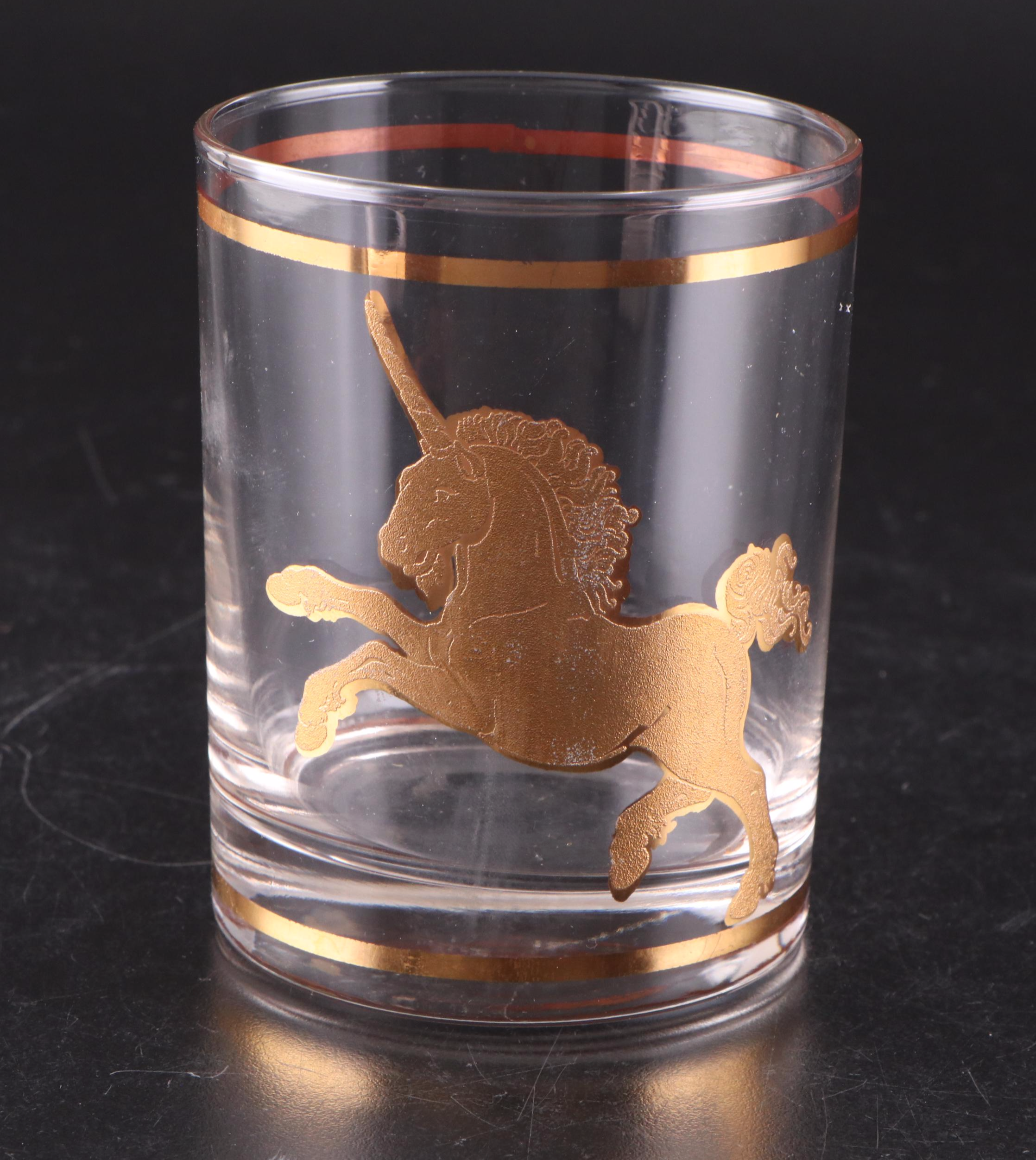 Trifles Gilt Unicorn Double Old Fashioned Glasses