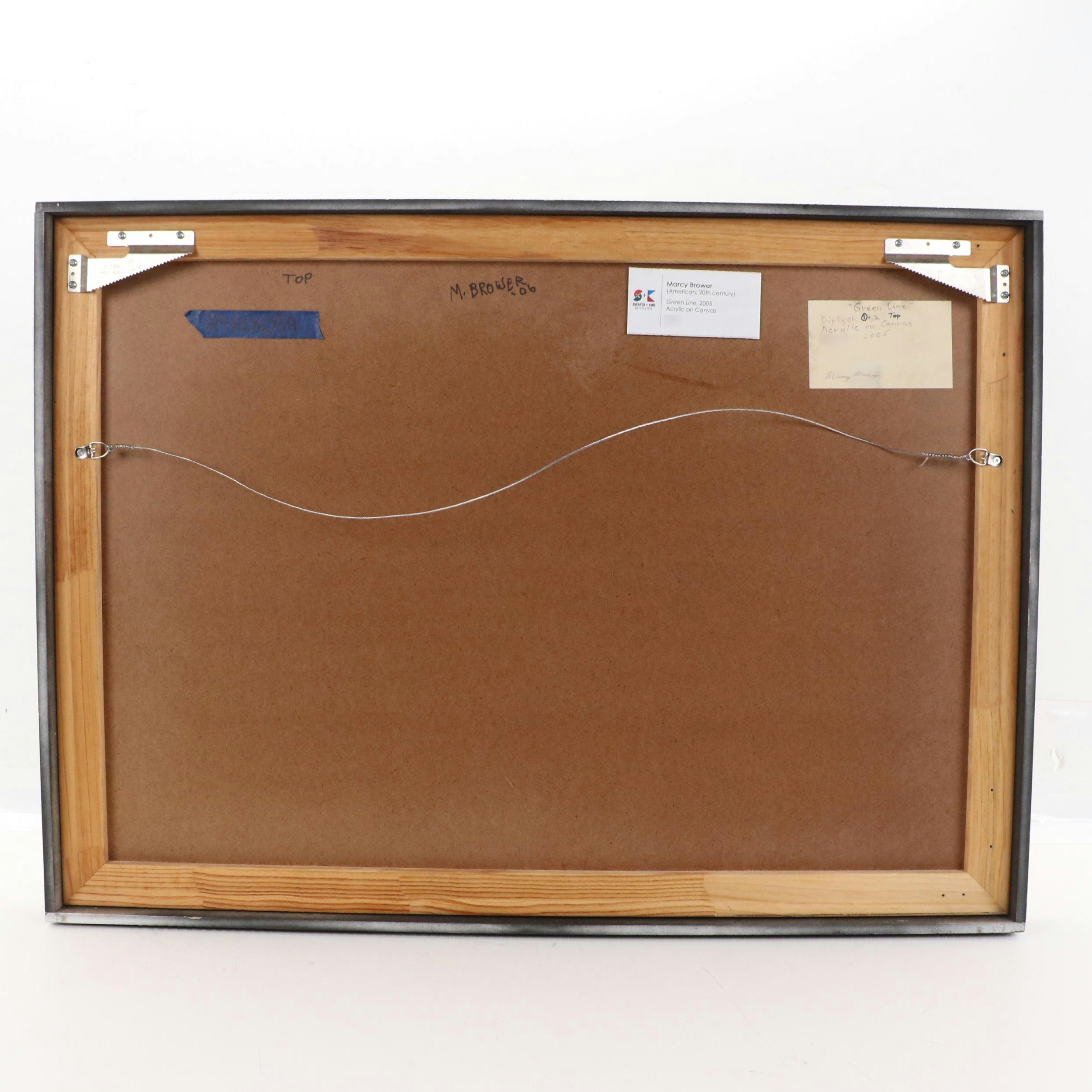 Marcy Brower Acrylic Painting "Green Line," 2005