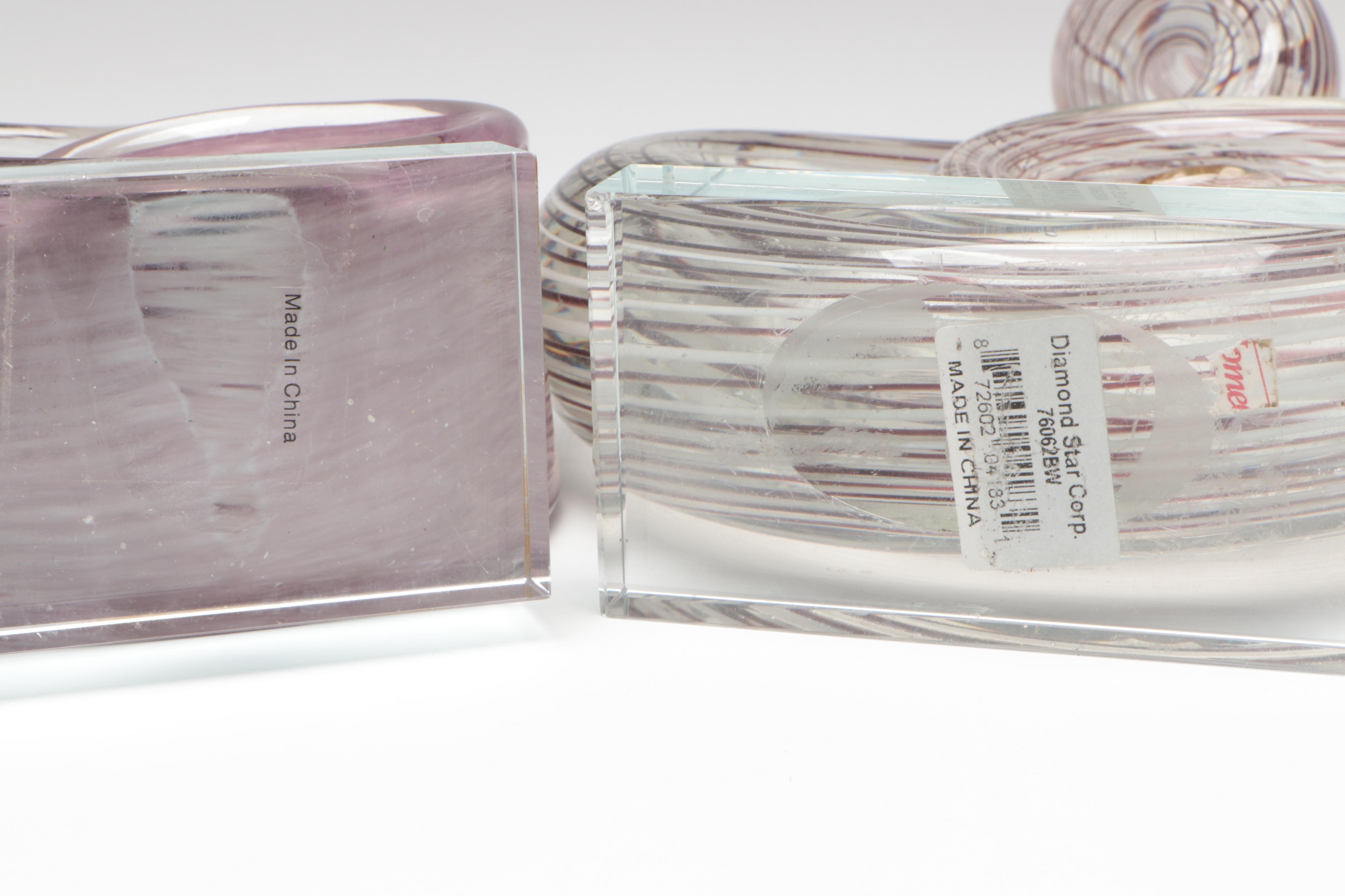 Blown Glass Spiral Sculptures