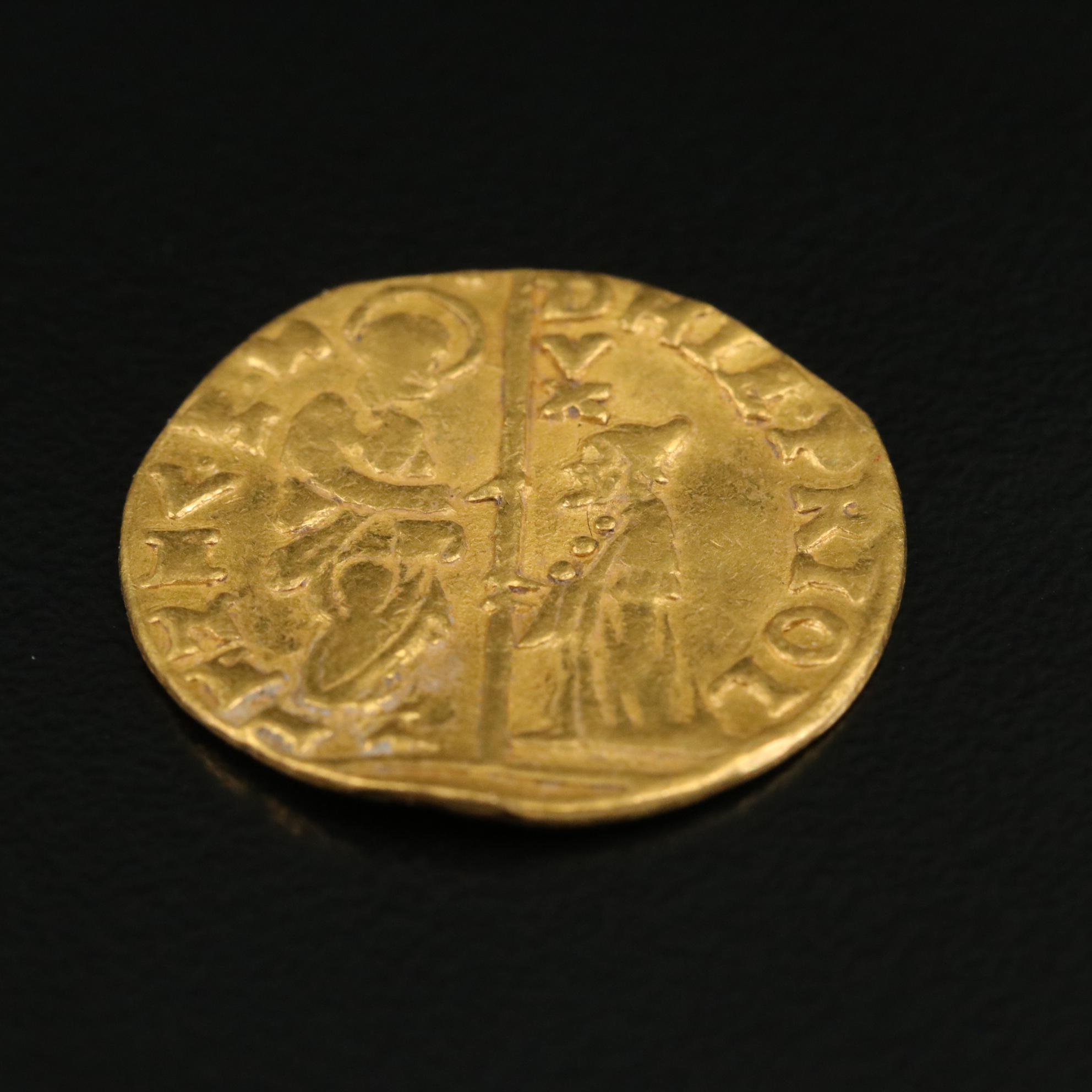 Venice Gold Ducat Coin of Lorenzo Priuli, ca. 1556